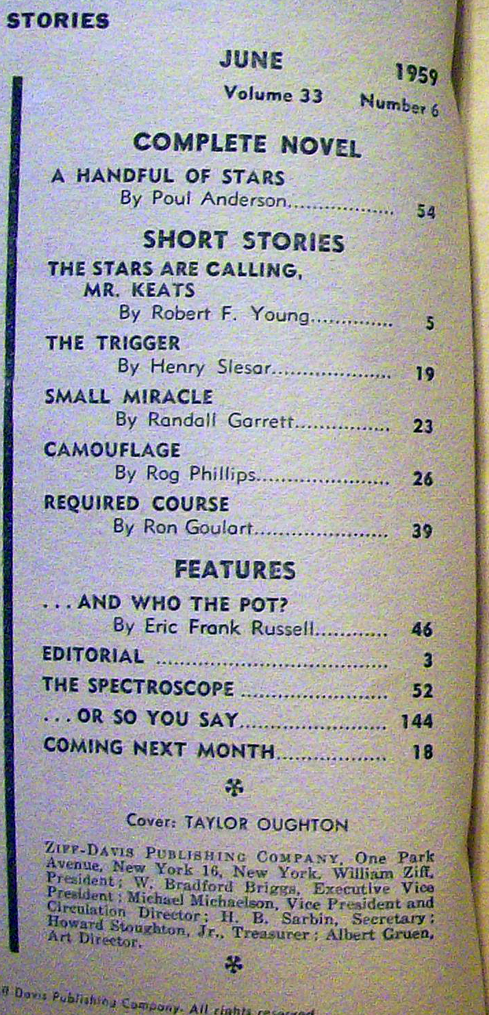 Amazing Stories Magazine June 1959 Poul Anderson Novel