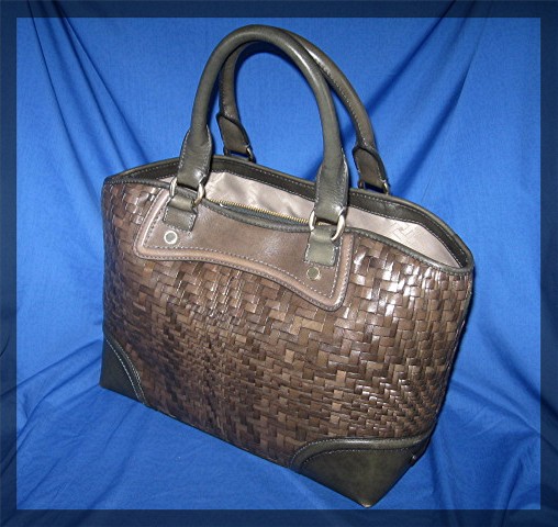 Cole Haan Box Tote Bag Gold Leather