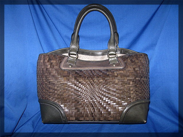 Cole Haan Box Tote Bag Gold Leather