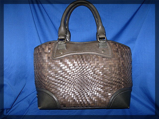 Cole Haan Box Tote Bag Gold Leather
