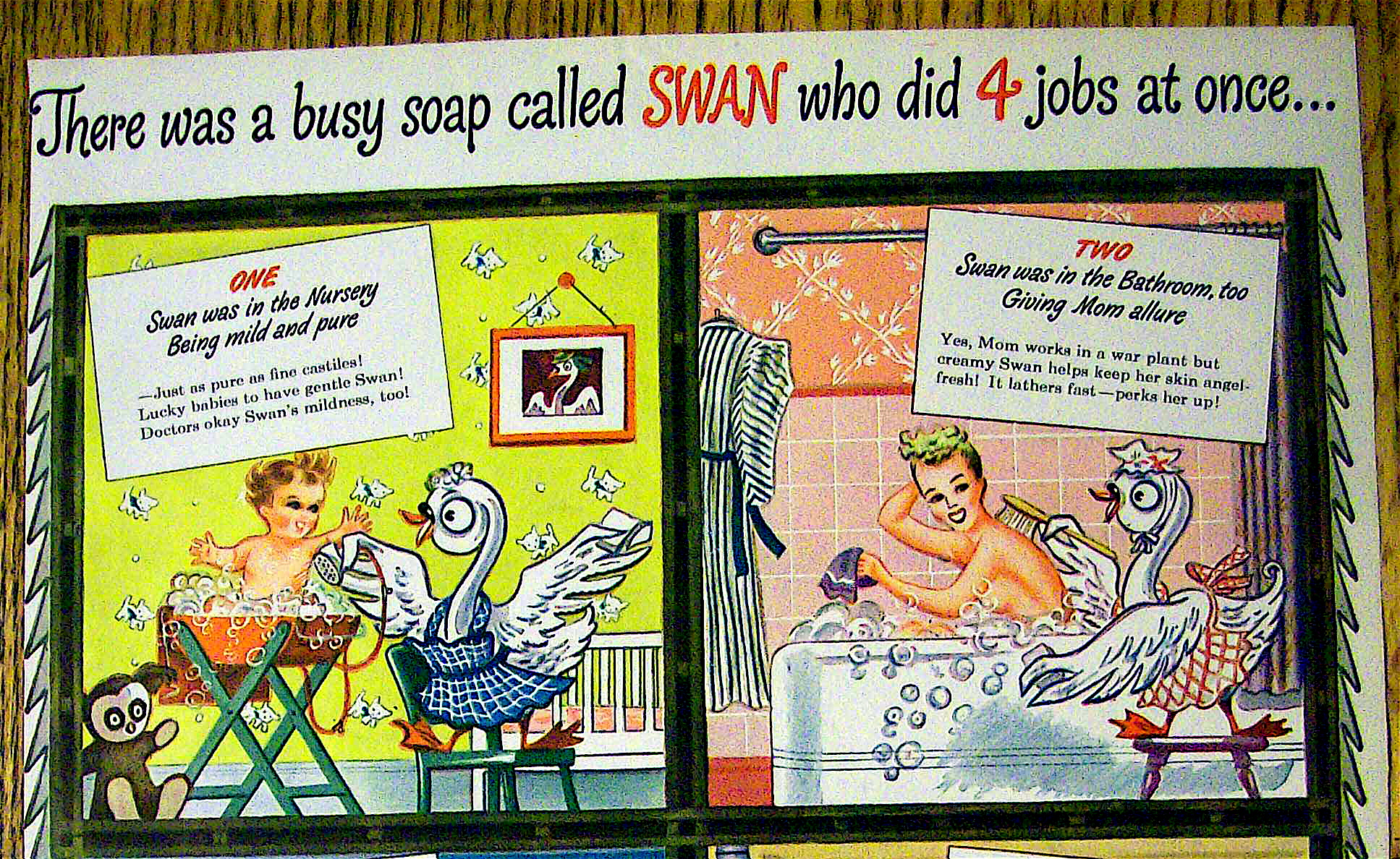 1944 Swan Soap with 4 Soaps in One