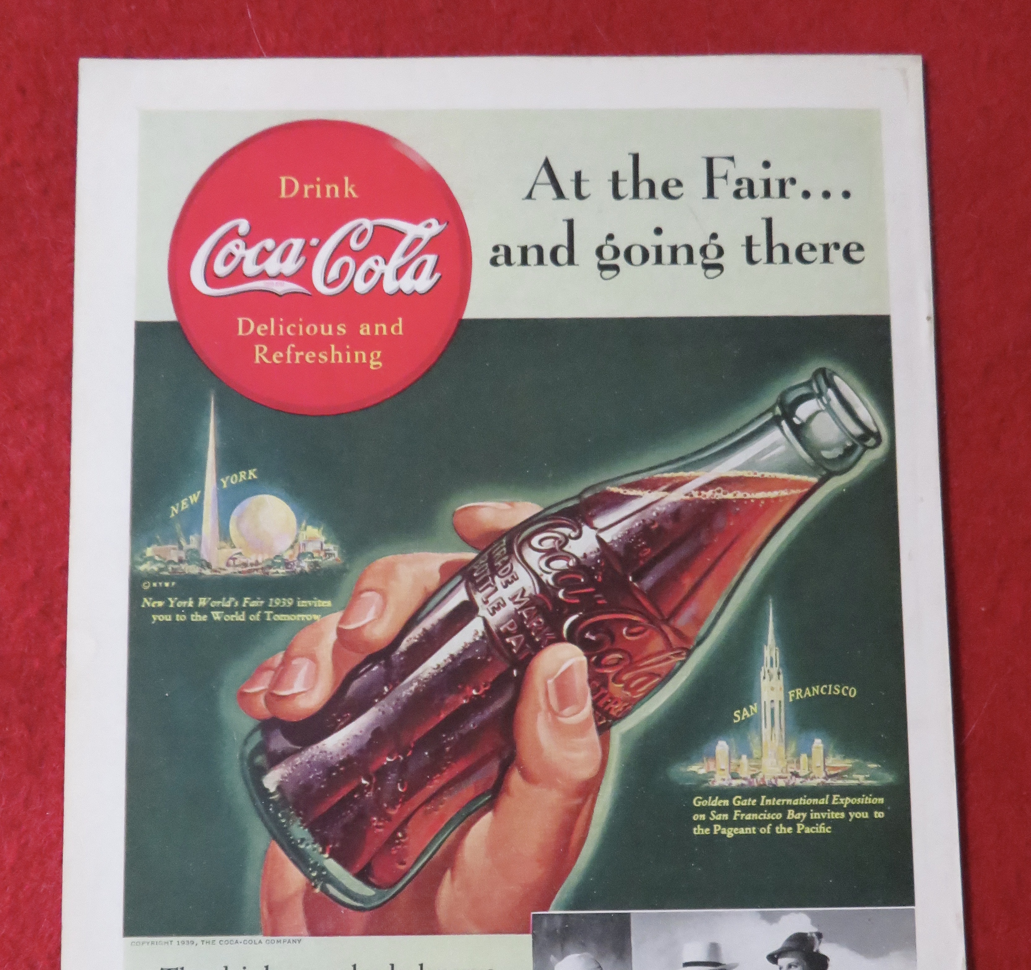 1939 Coca Cola (Coke) with the World's Fairs