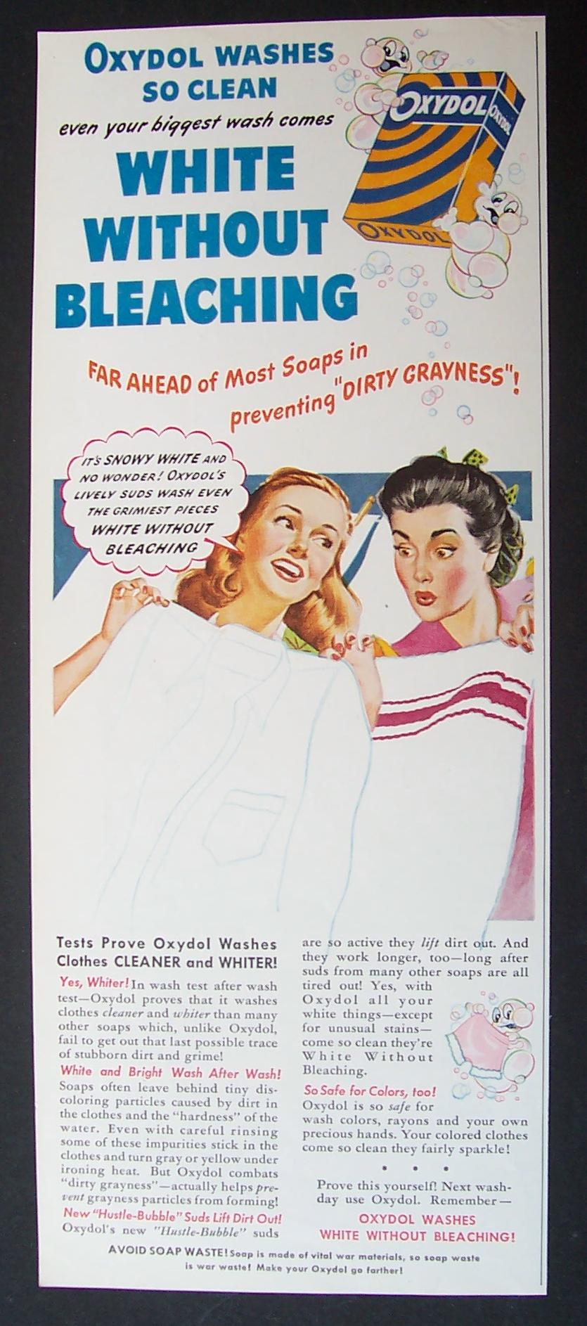 1945 Oxydol Laundry Detergent with 2 Women