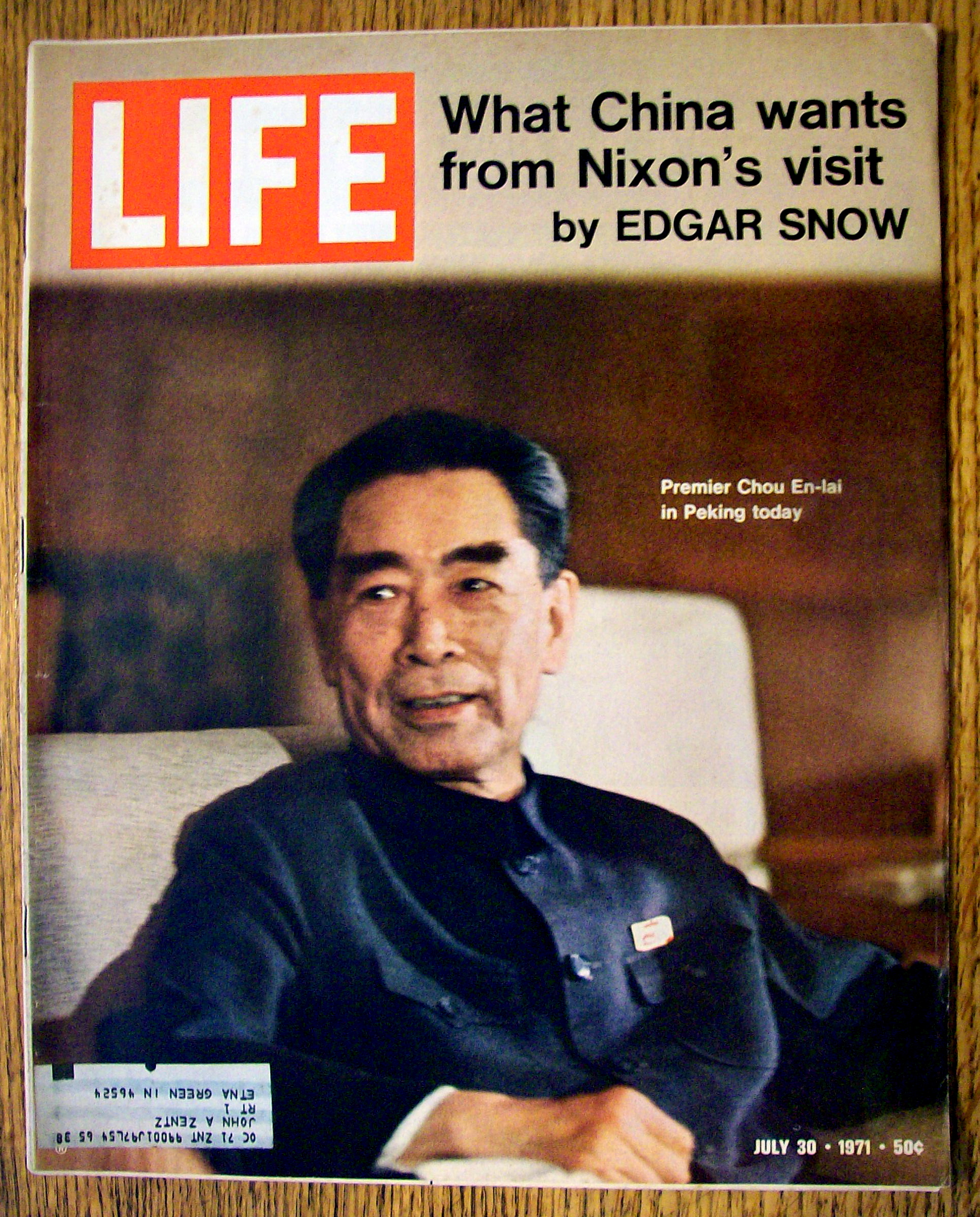 Life Magazine - July 30, 1971  - Chou En-Lai