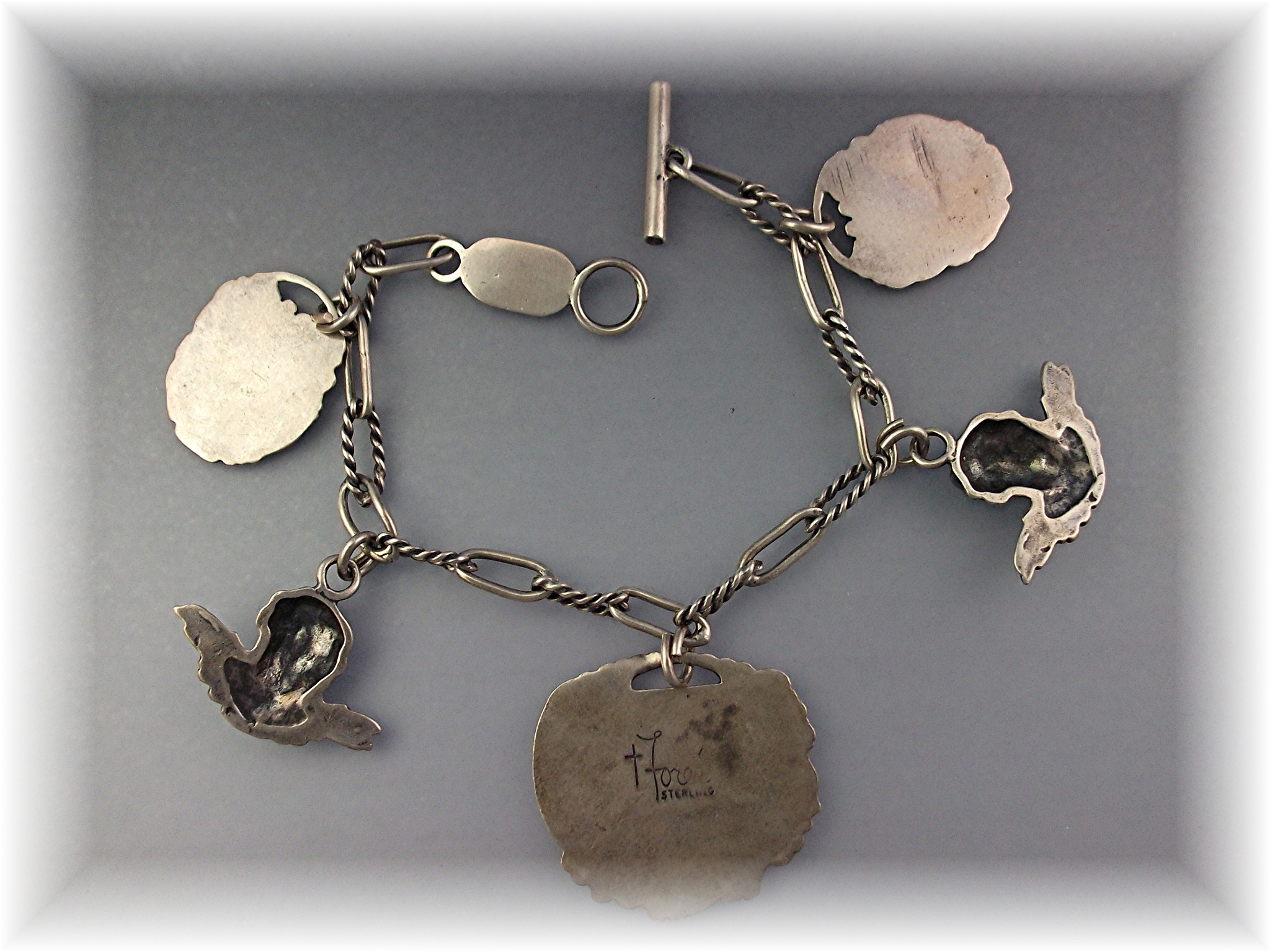 Bracelet Sterling Silver FOREE 5 Charms