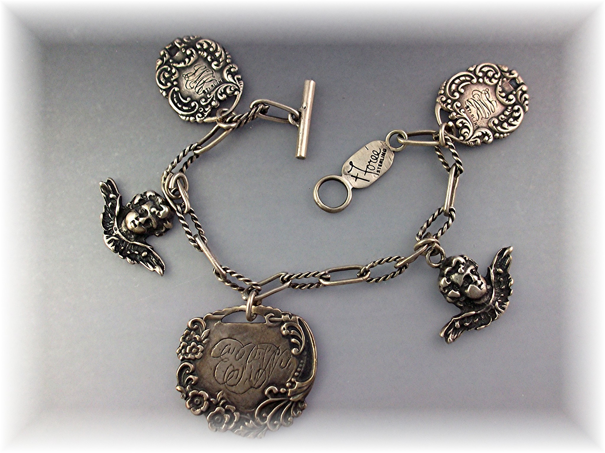 Bracelet Sterling Silver FOREE 5 Charms