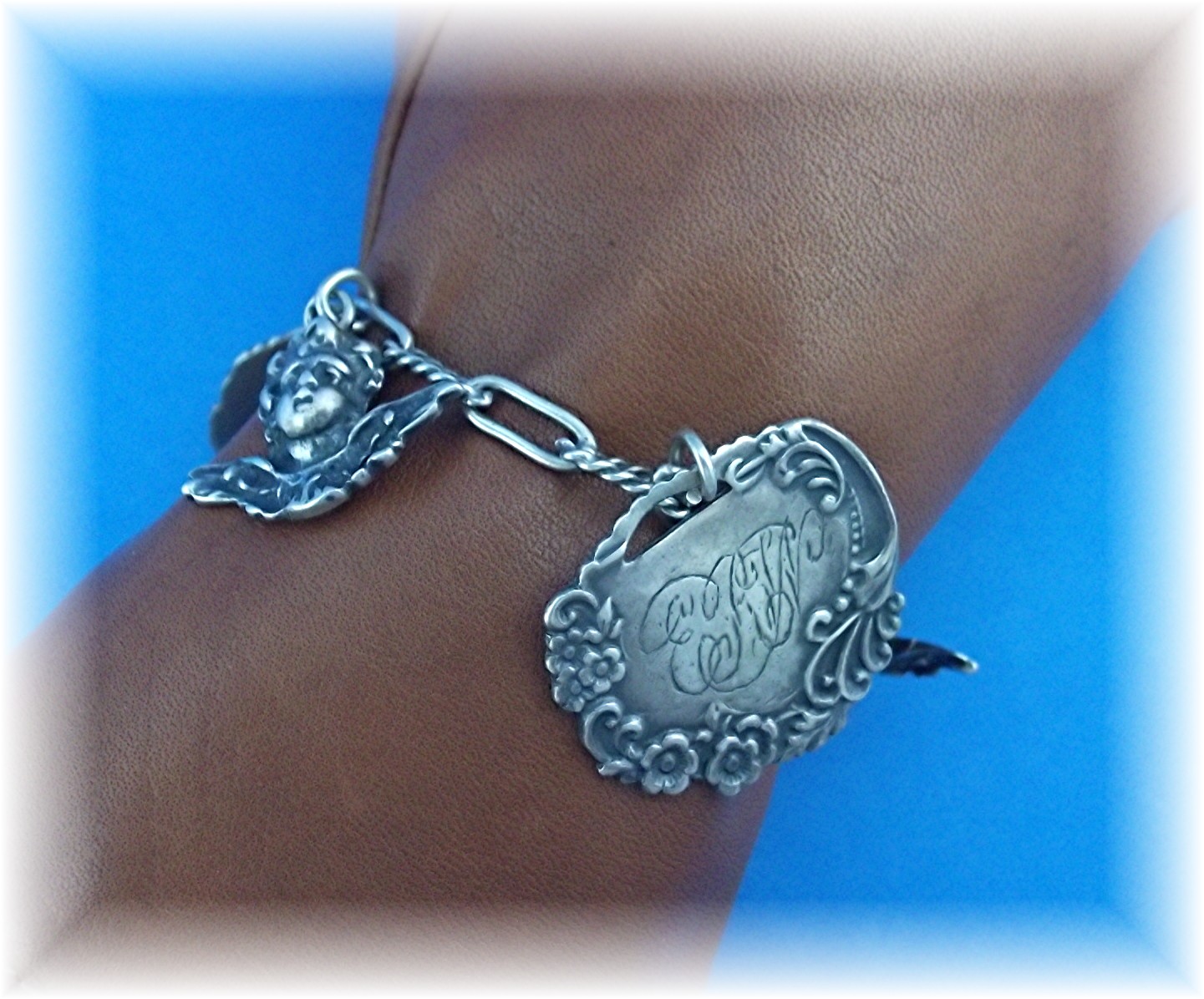 Bracelet Sterling Silver FOREE 5 Charms
