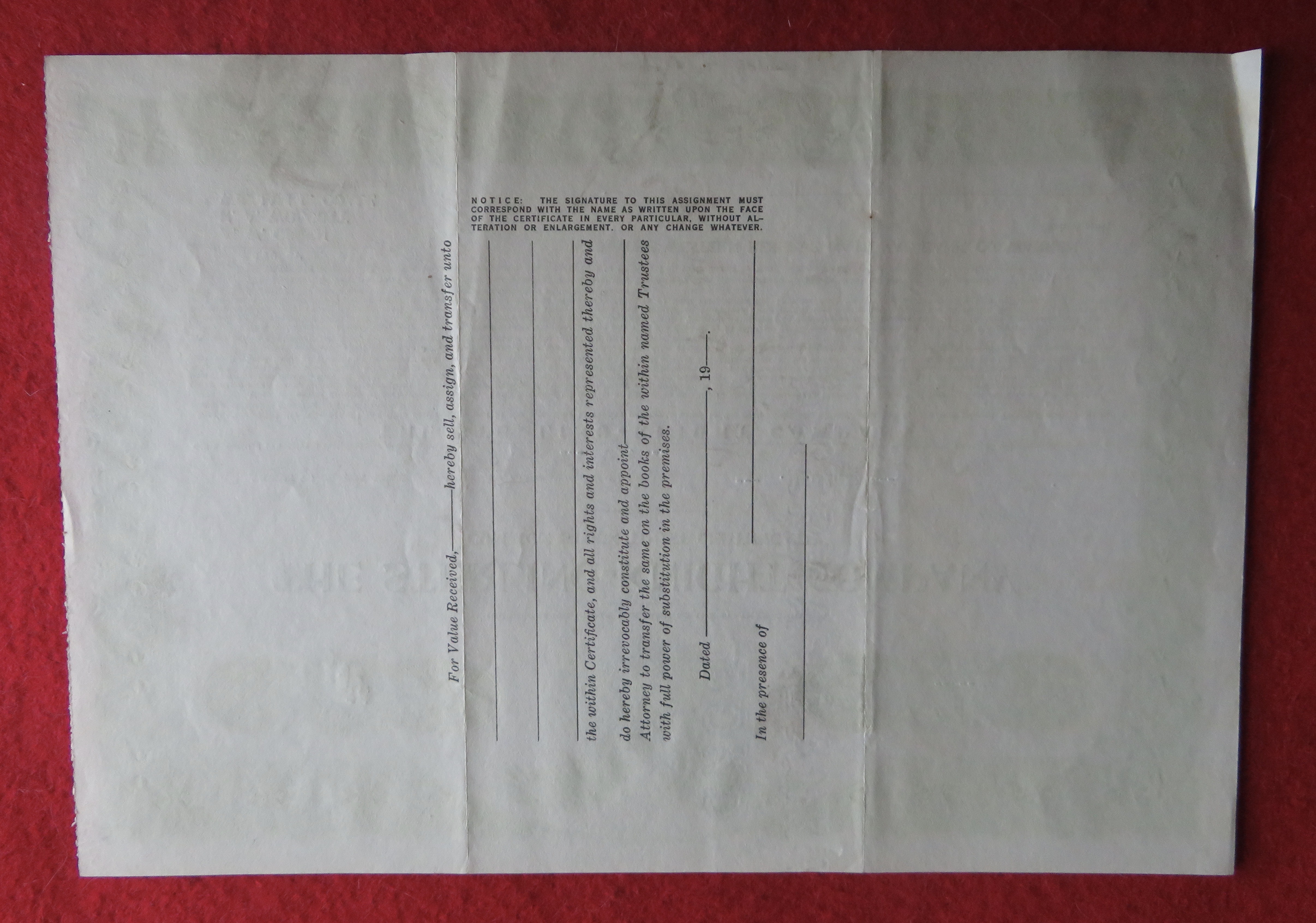 1923 The Sterling Knight Company Stock Certificate