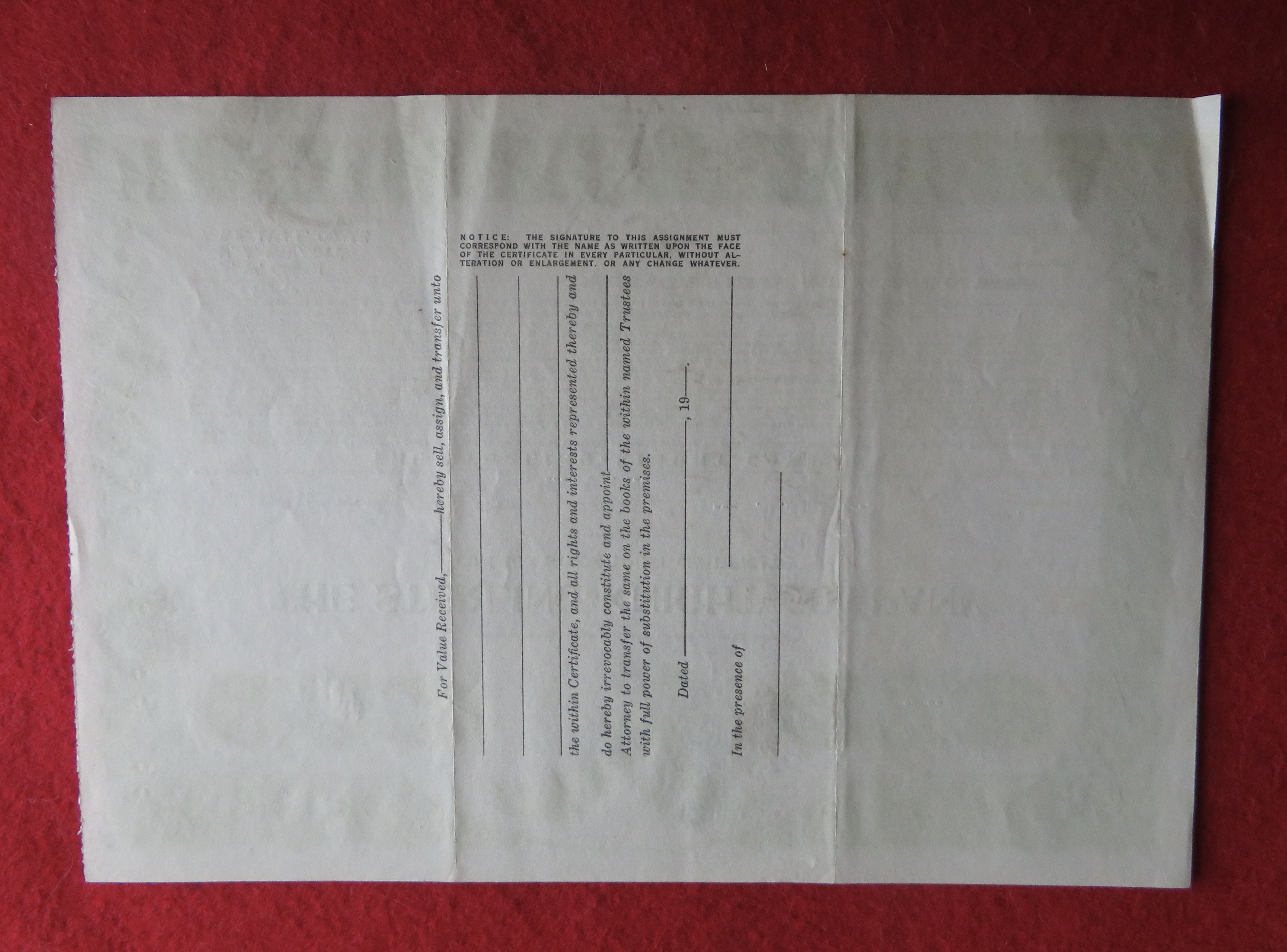 1923 The Sterling Knight Company Stock Certificate