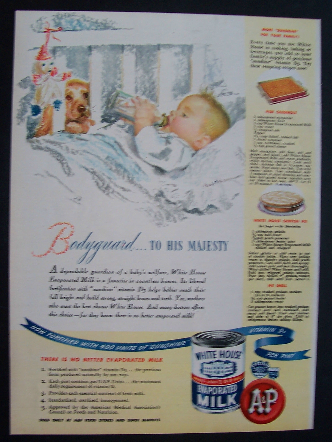 1945  White  House  Evaporated  Milk