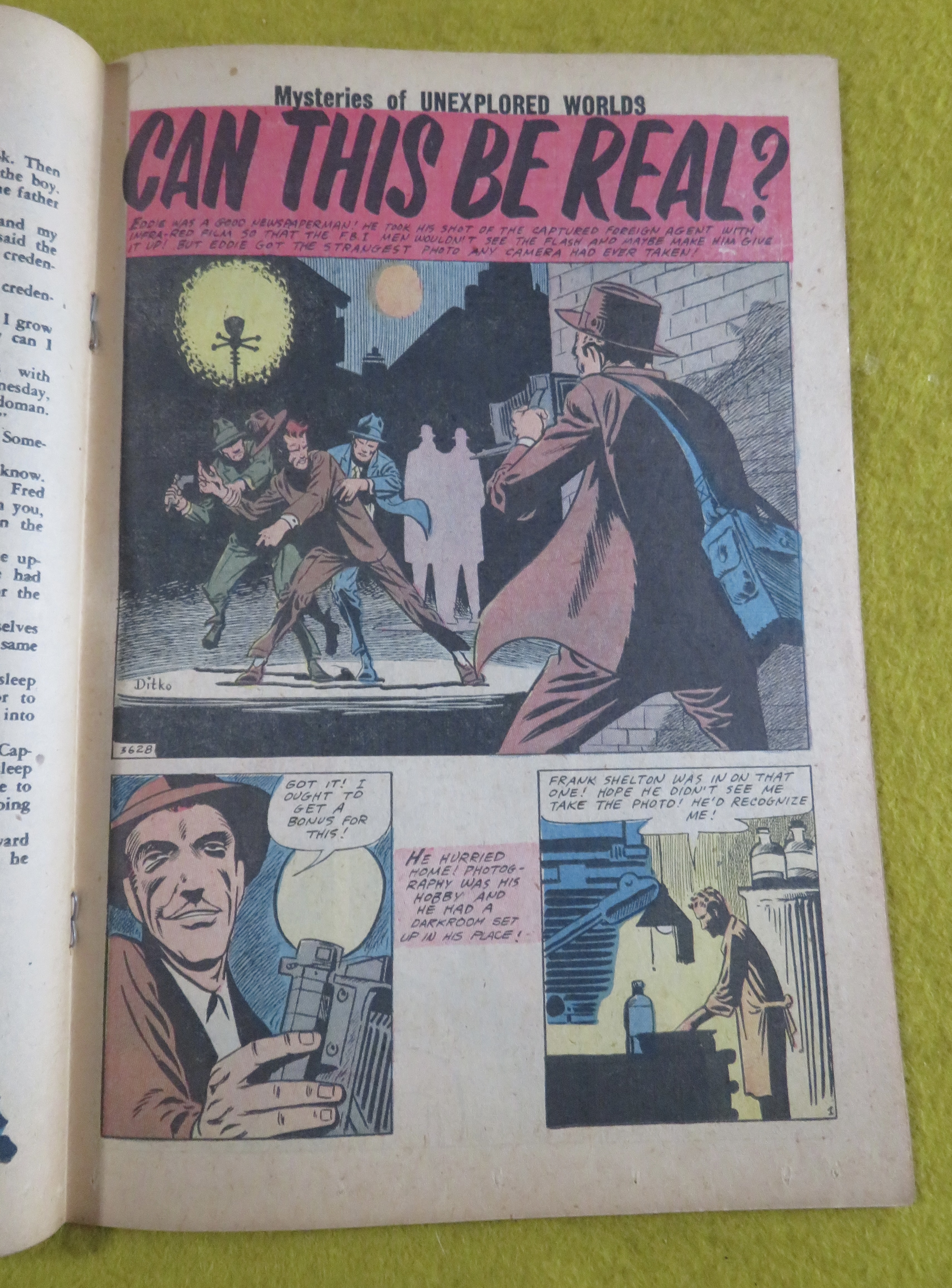 Mysteries Of Unexplored Worlds Comic August 1958
