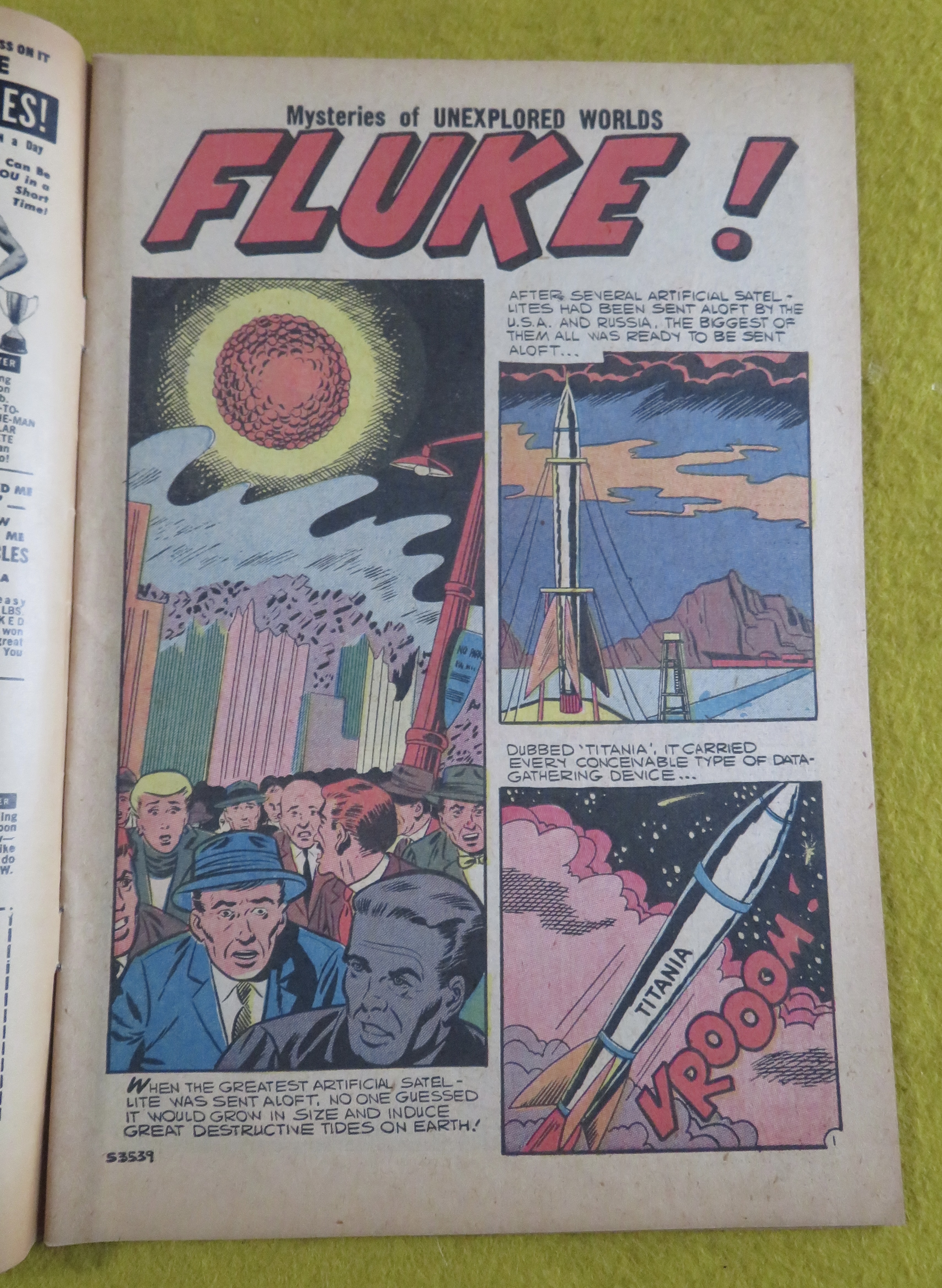 Mysteries Of Unexplored Worlds Comic August 1958