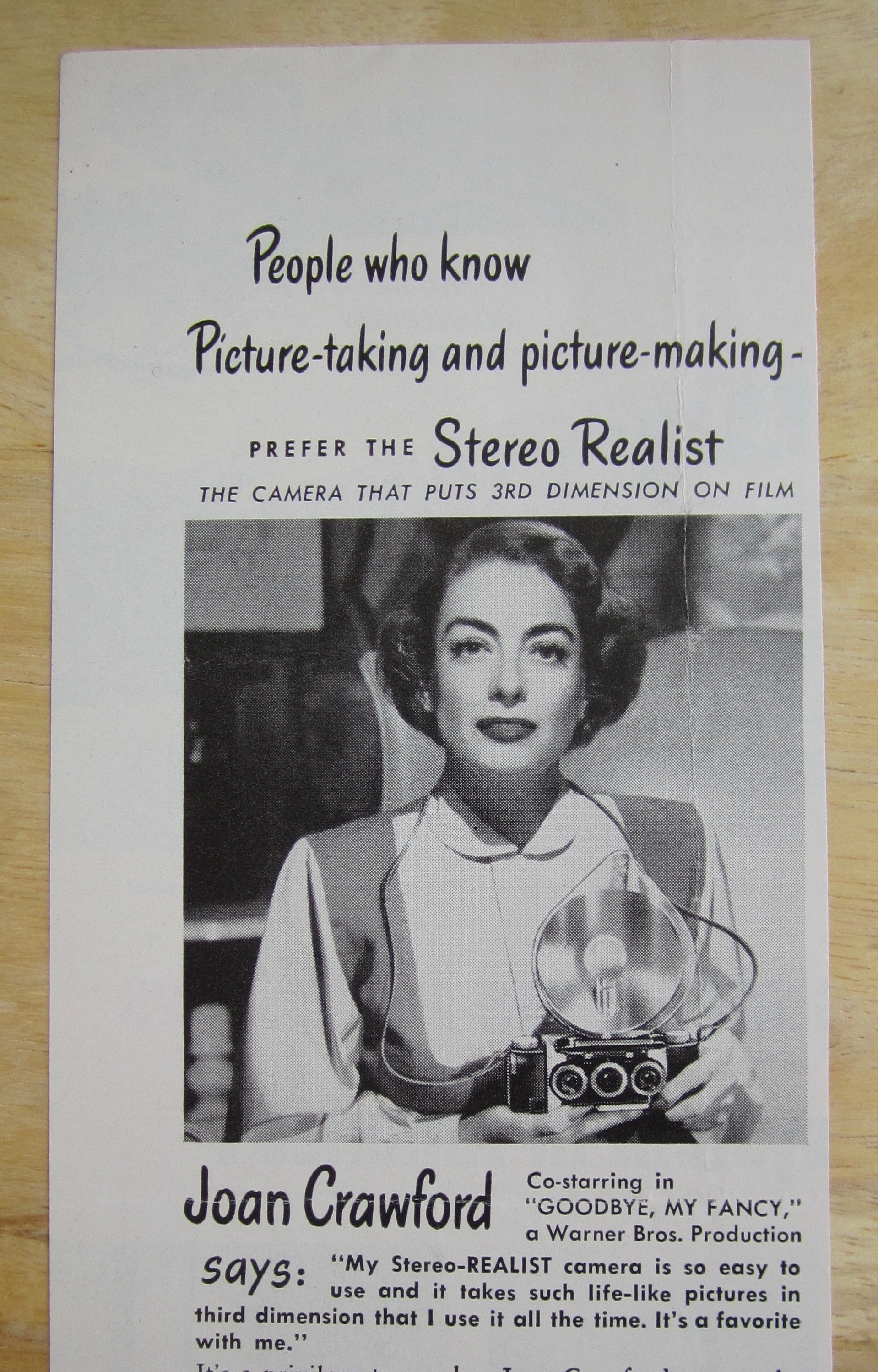 1940 Stereo Realist with Joan Crawford