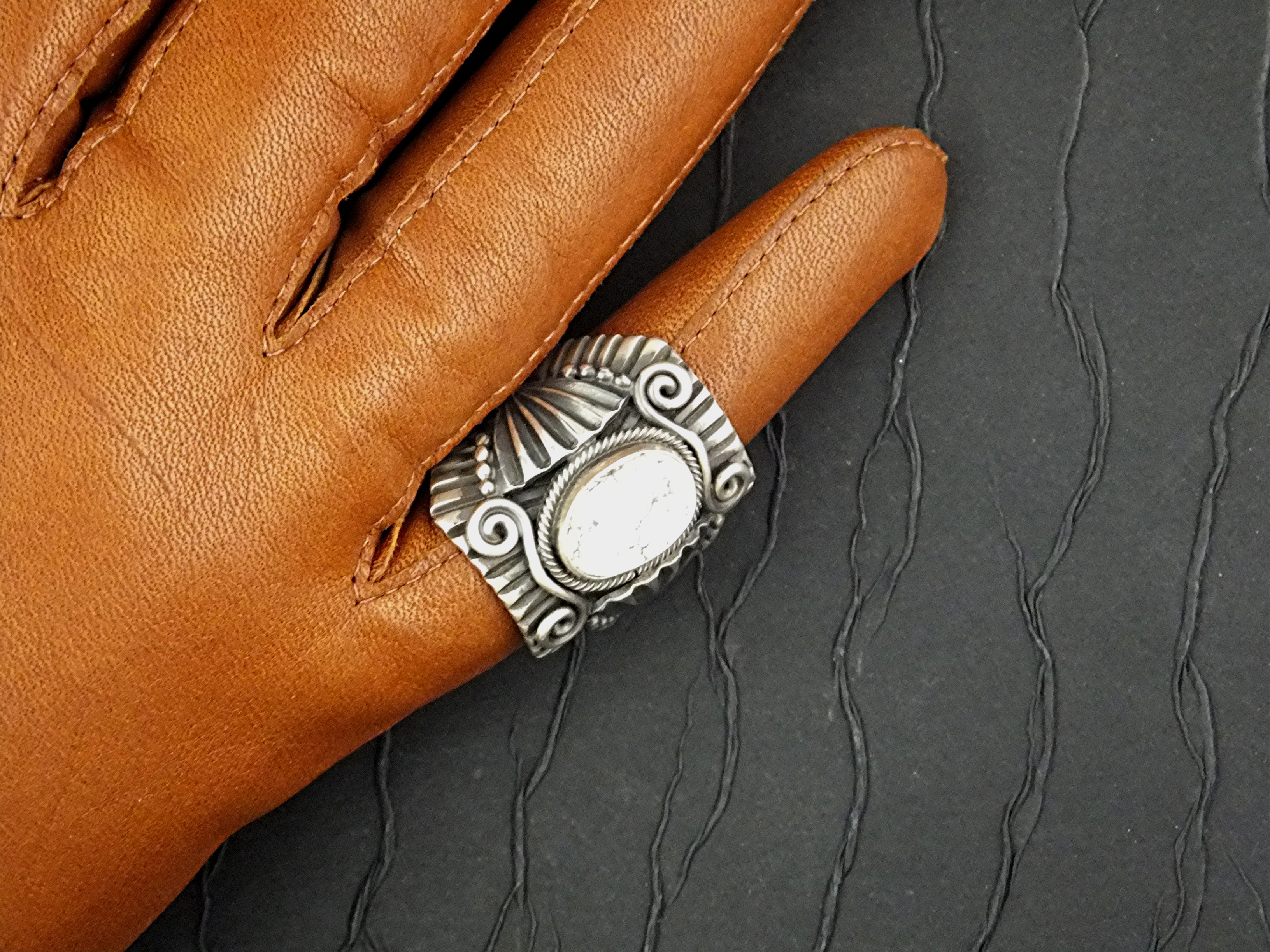 Derrick Gordon Sterling Silver Dry Creek Turquoise Ring