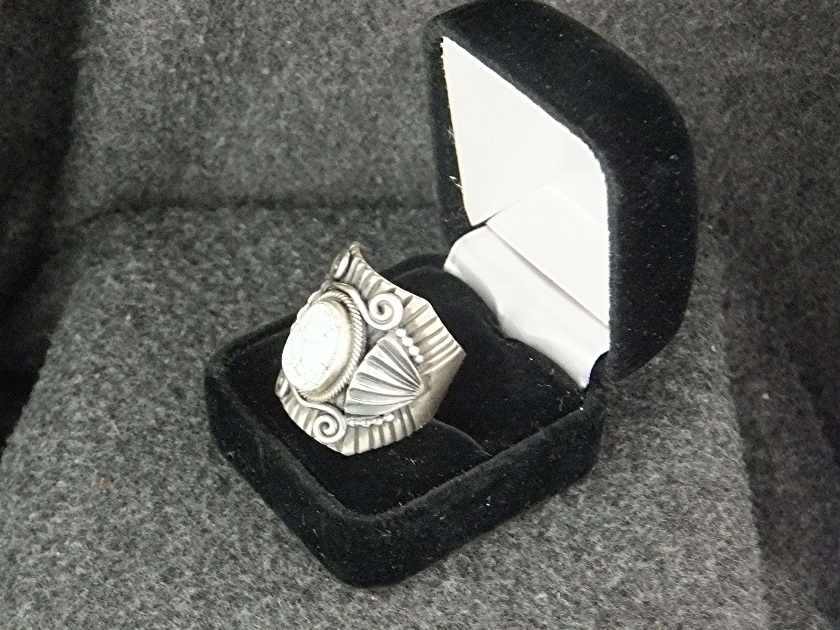 Derrick Gordon Sterling Silver Dry Creek Turquoise Ring