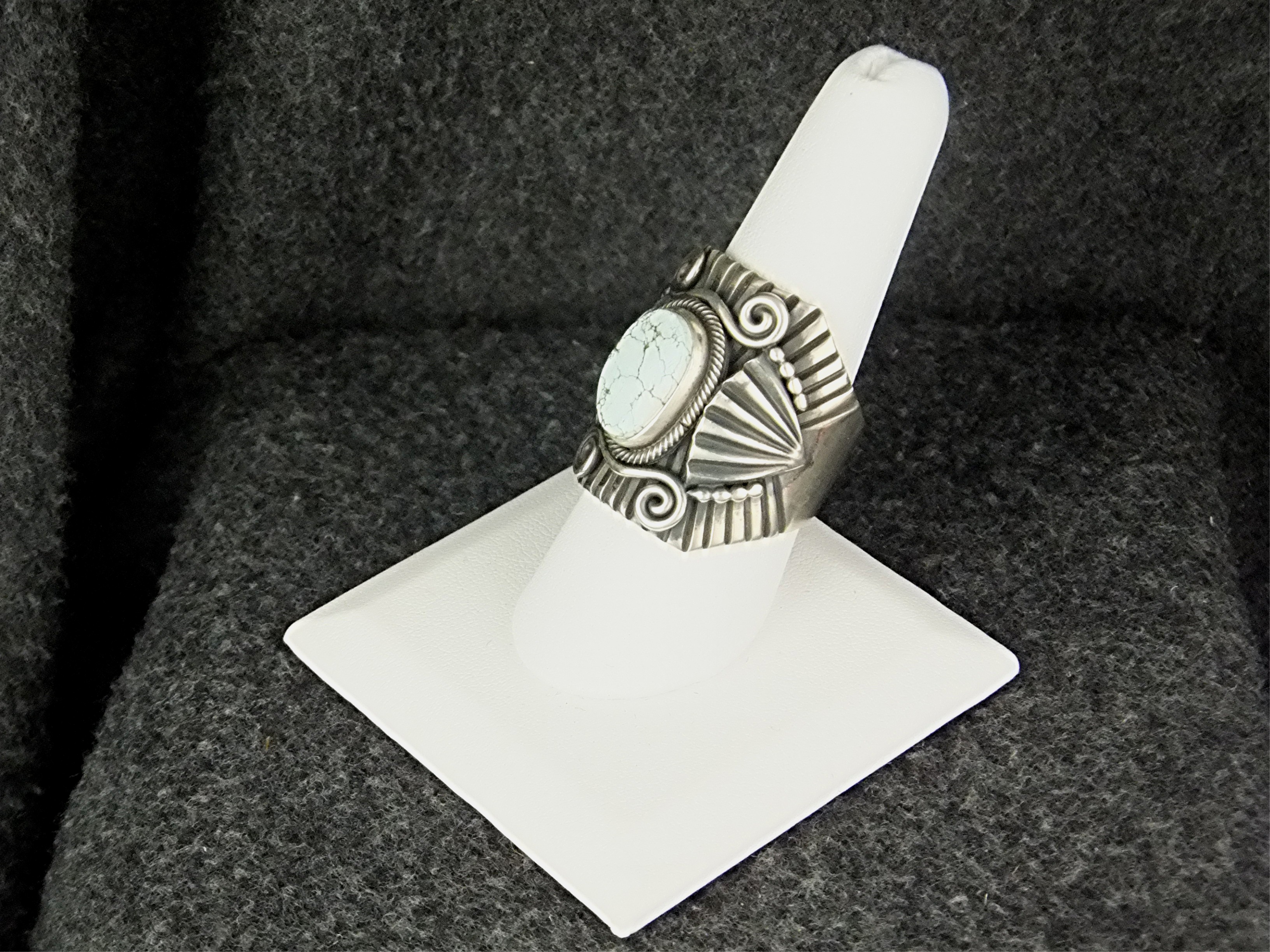 Derrick Gordon Sterling Silver Dry Creek Turquoise Ring