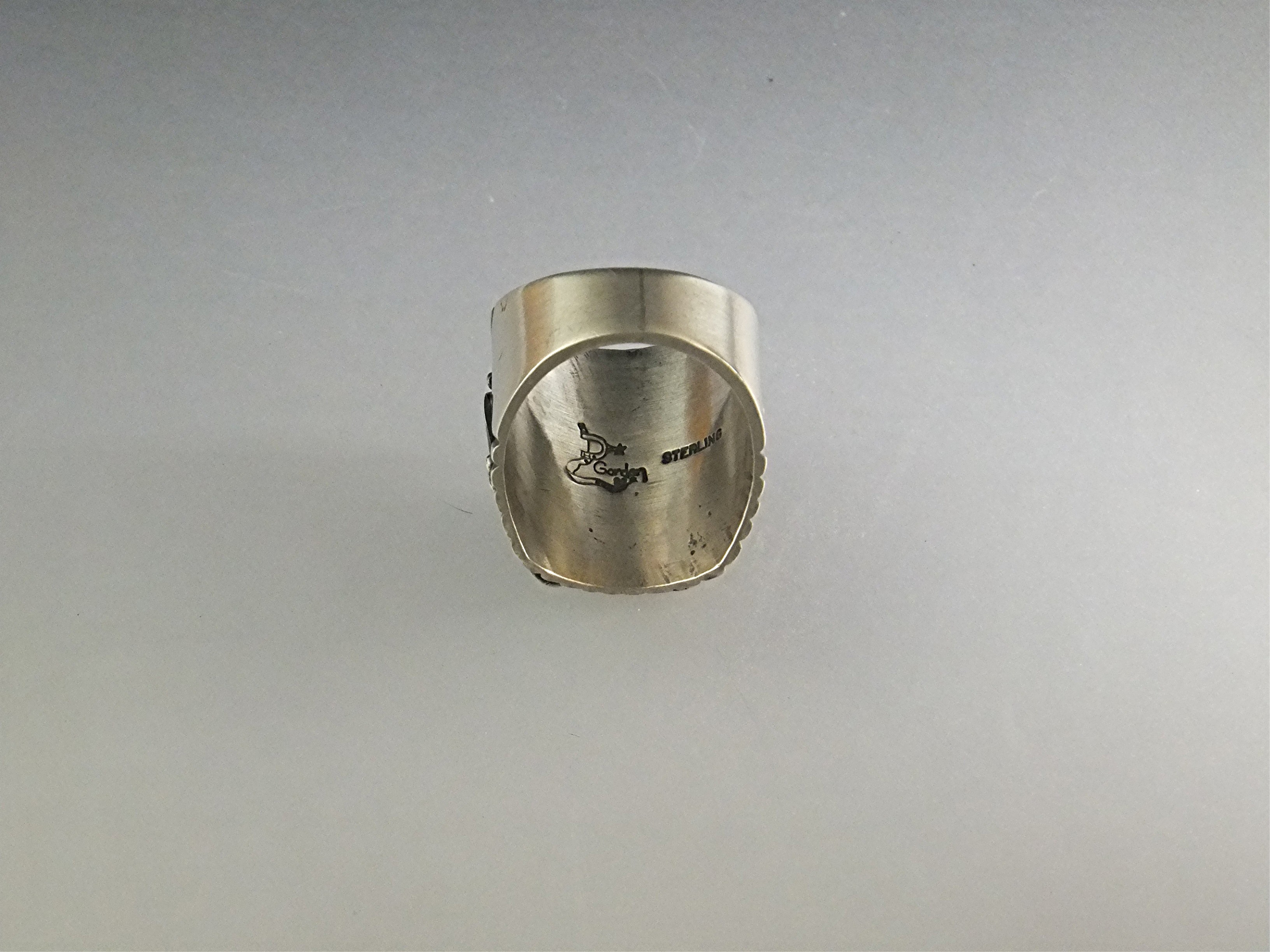 Derrick Gordon Sterling Silver Dry Creek Turquoise Ring