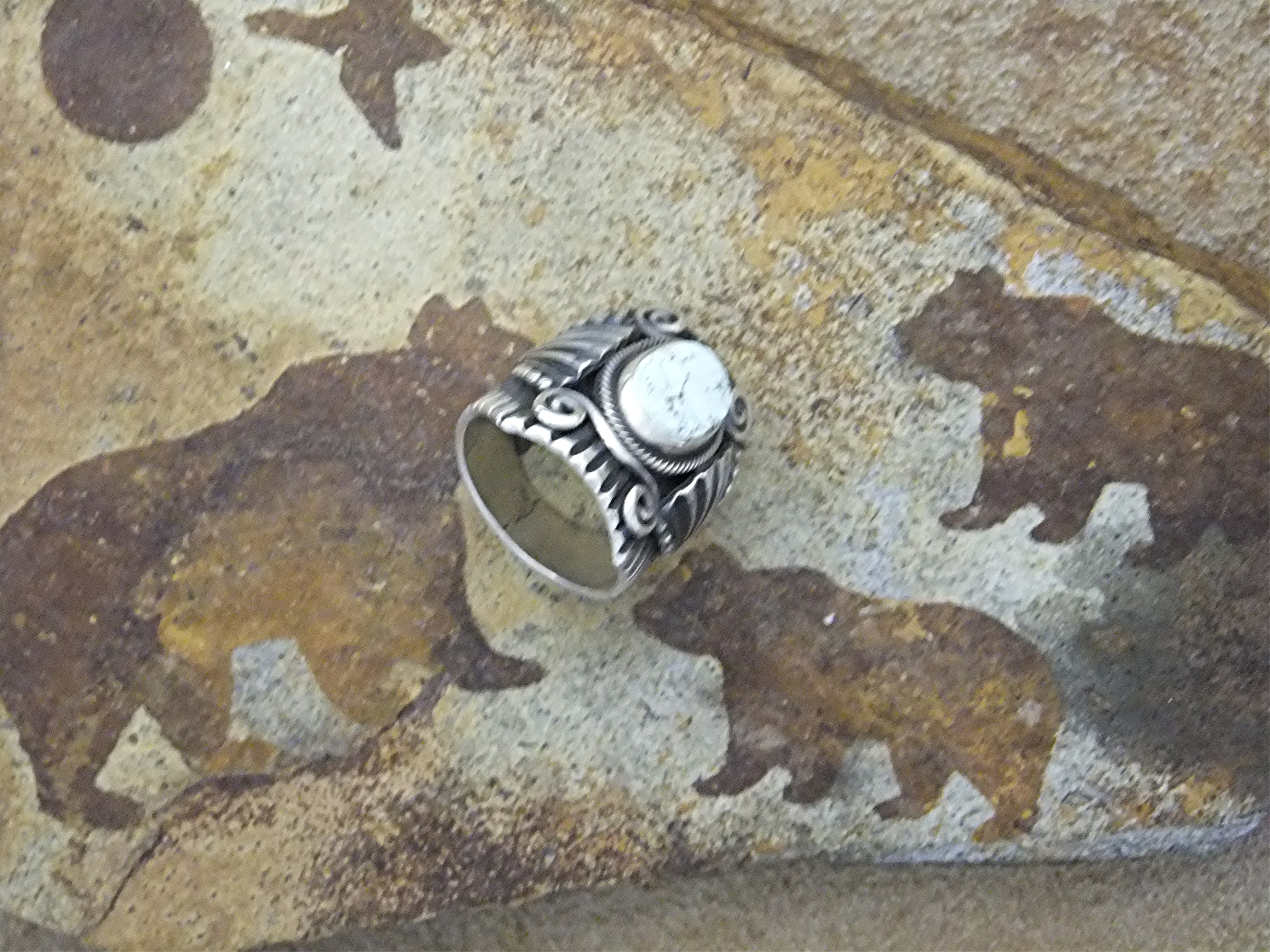 Derrick Gordon Sterling Silver Dry Creek Turquoise Ring