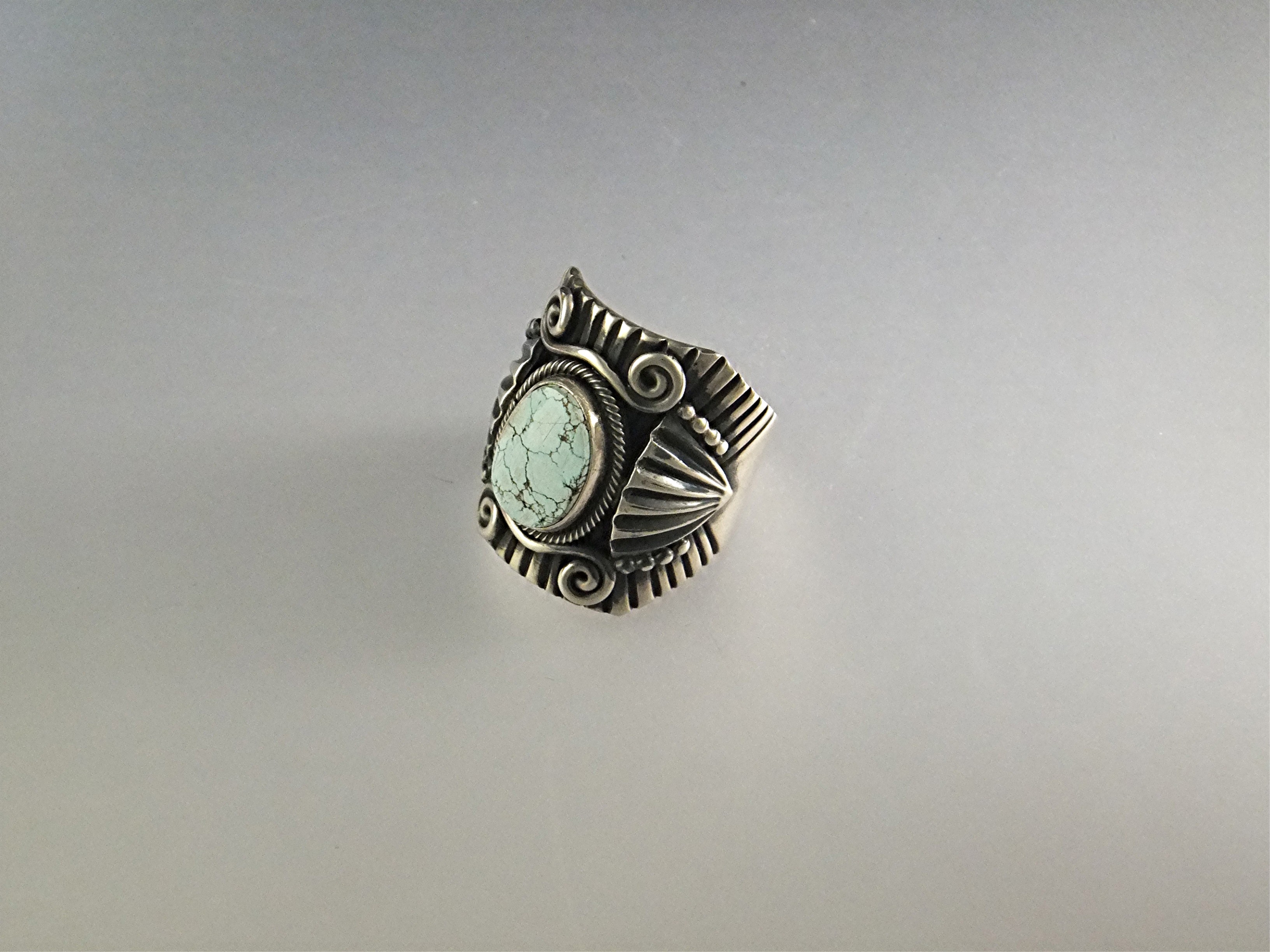 Derrick Gordon Sterling Silver Dry Creek Turquoise Ring