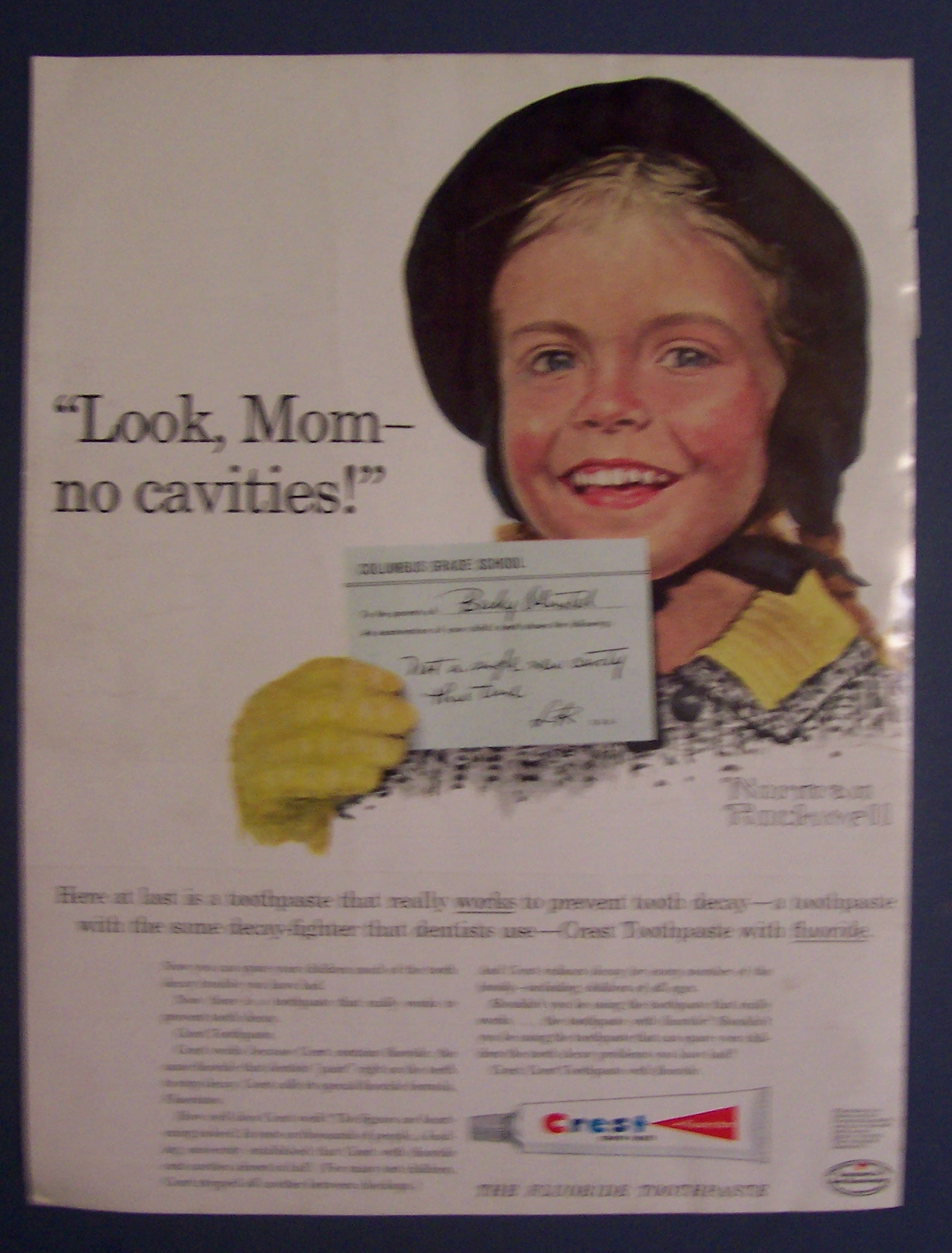 1959 Crest Toothpaste-Norman Rockwell-Becky Olmsted