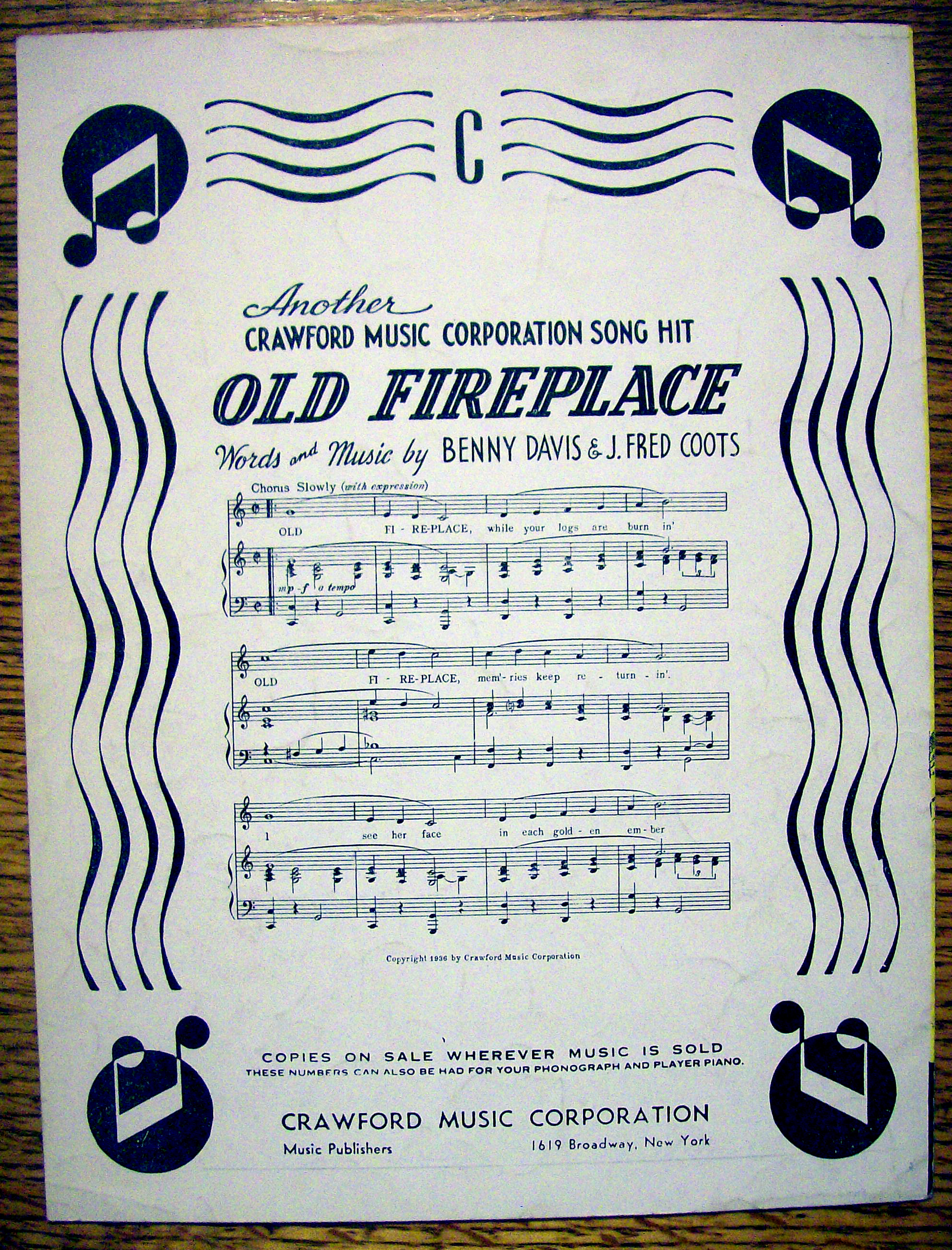 1936 Wah! Hoo! by Cliff Friend (Tom Coakley Cover)