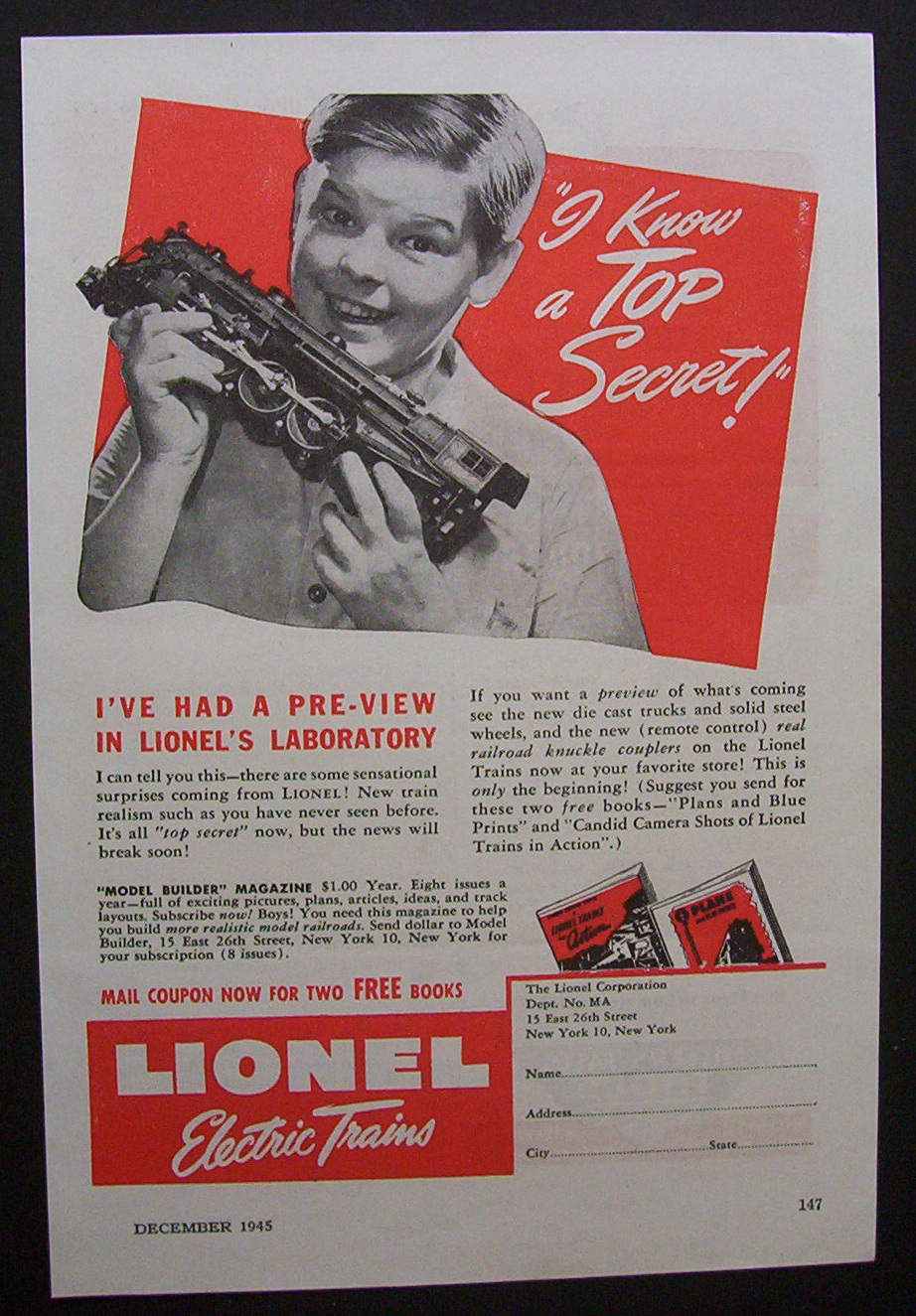 1945   Lionel   Electric   Trains