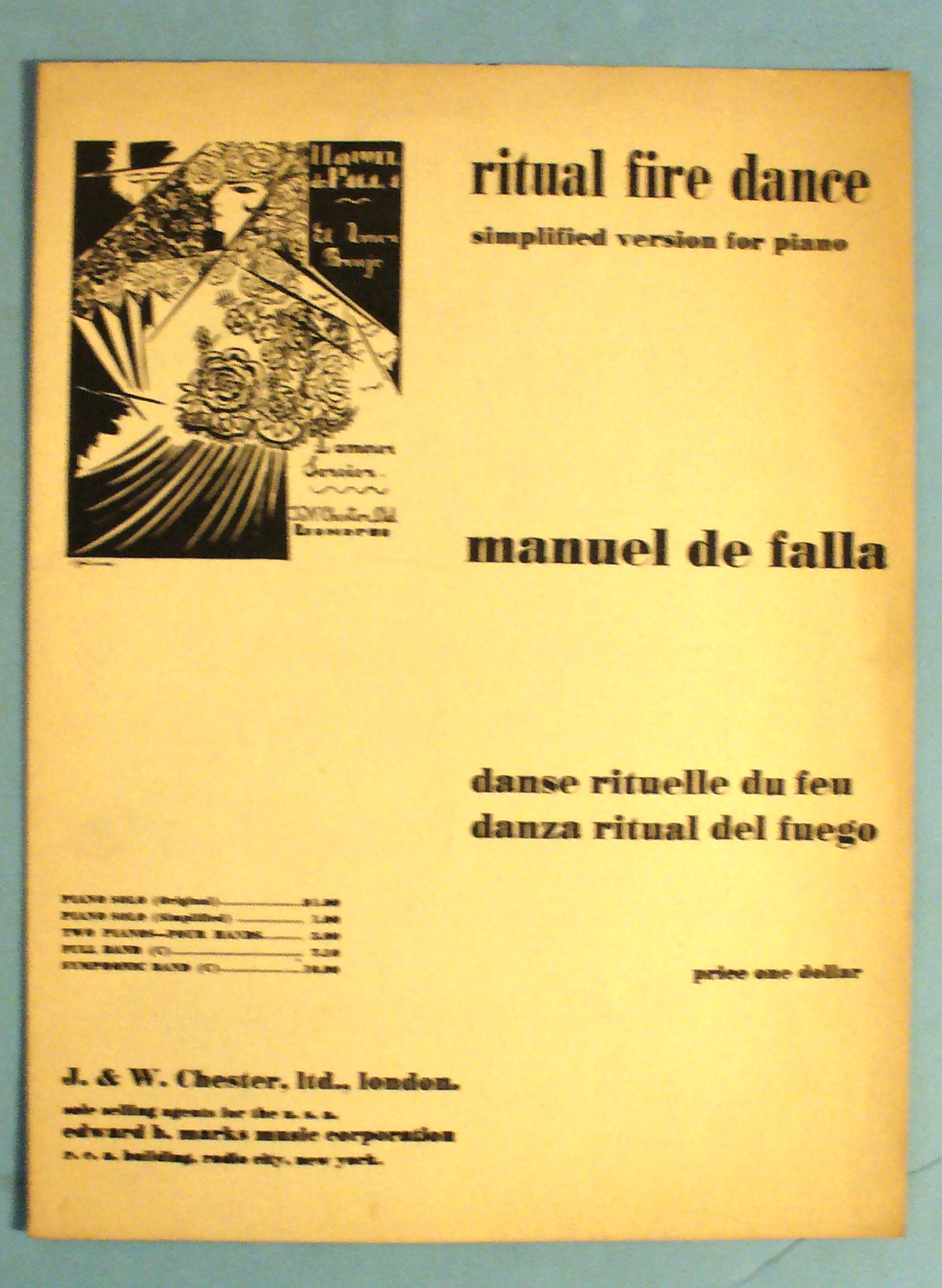 1921 Ritual Fire Dance by Manuel de Falla