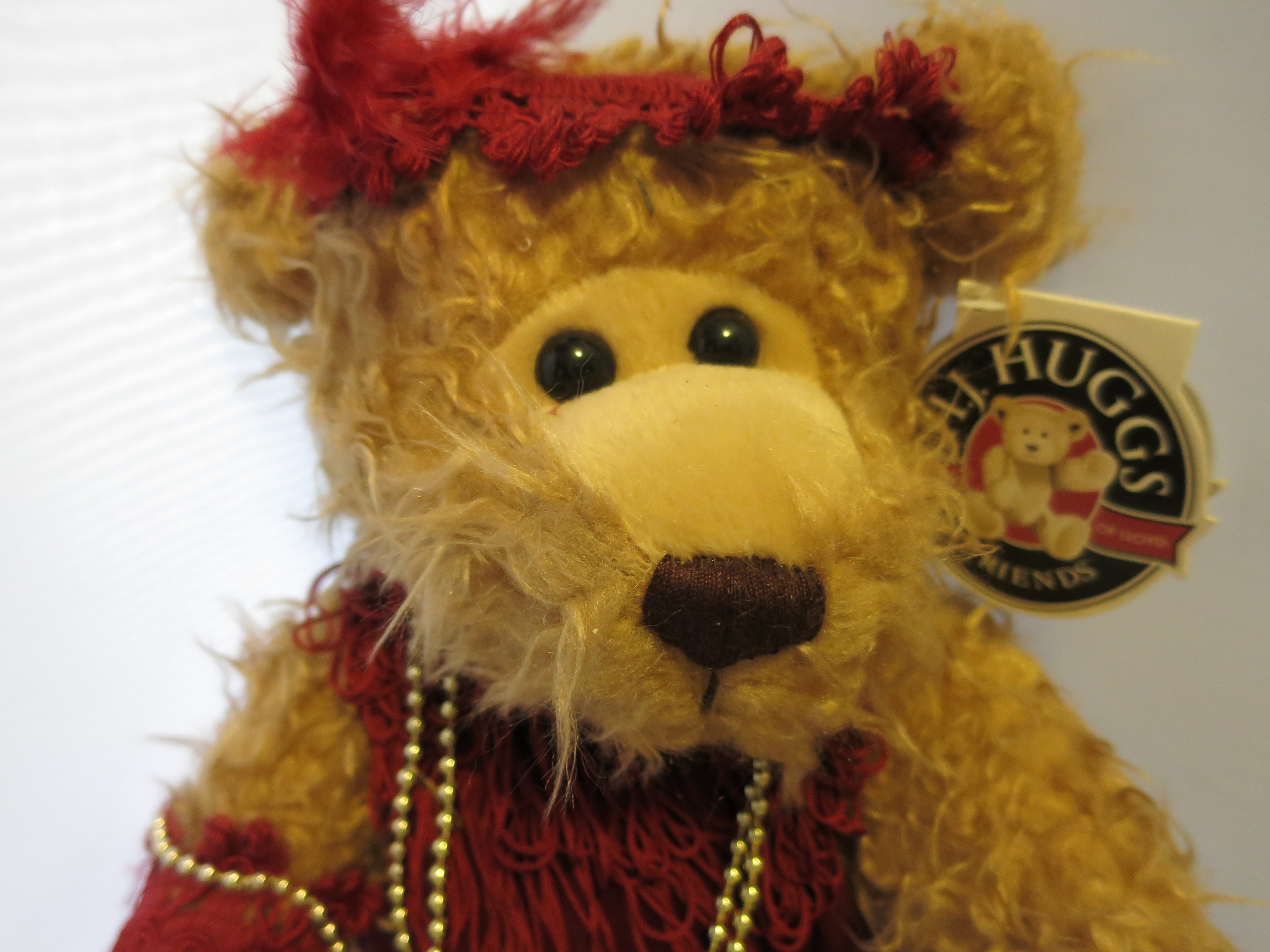 Flapper Bear Ragtime Rosie Teddy Bear H.J. Huggs & Friends House