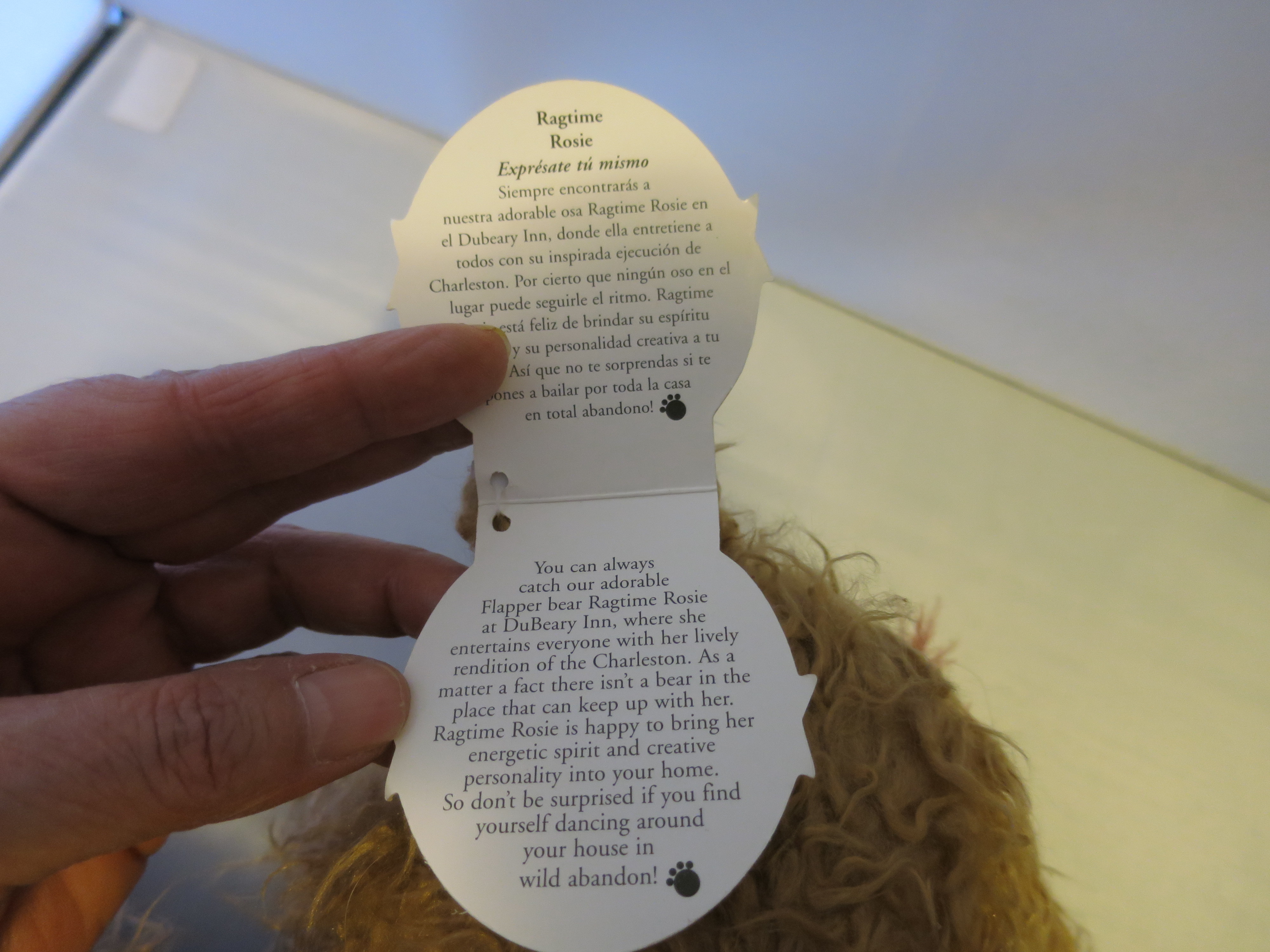 Flapper Bear Ragtime Rosie Teddy Bear H.J. Huggs & Friends House