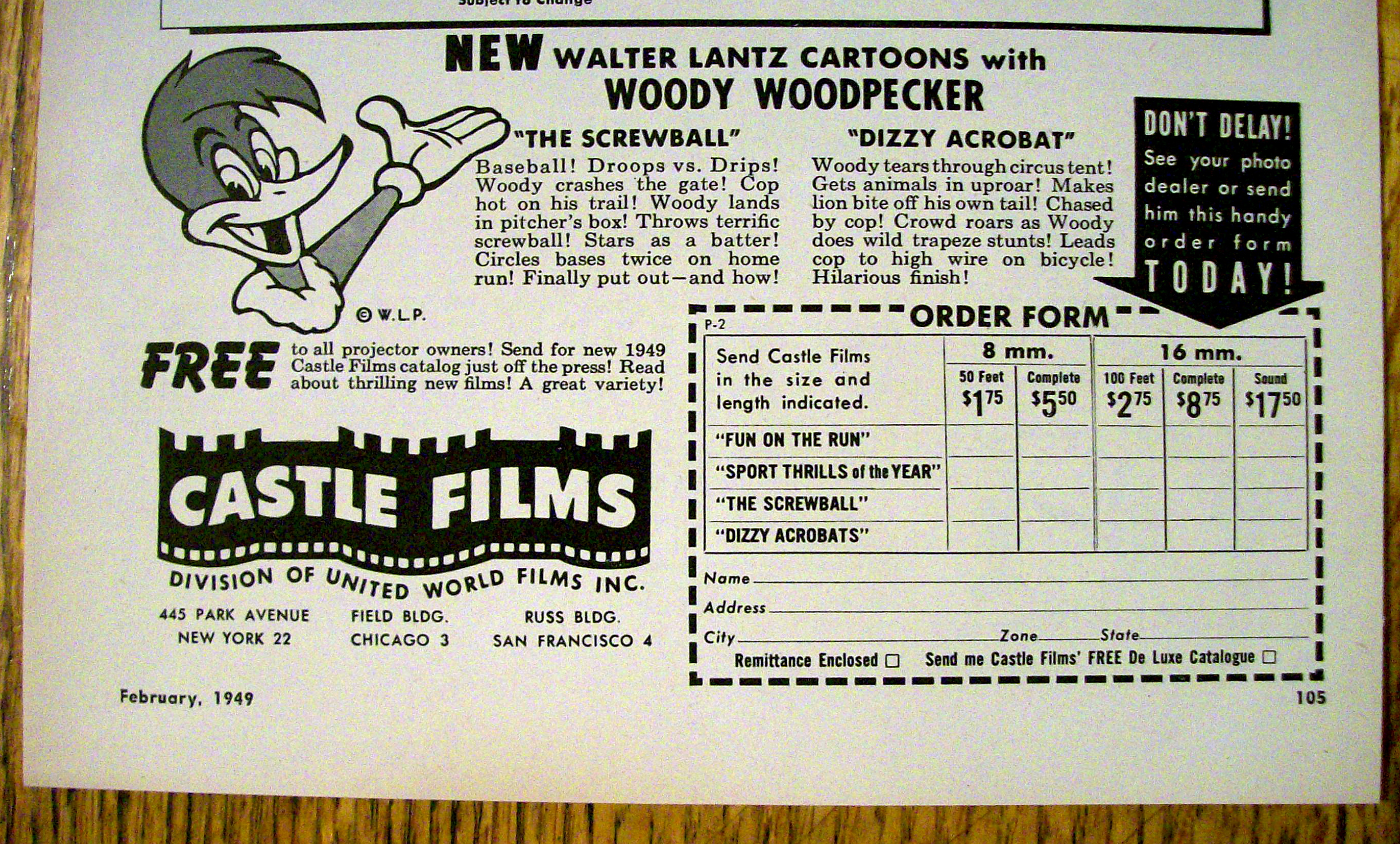 1949 Castle Film with Abbott & Costello-Fun On The Run