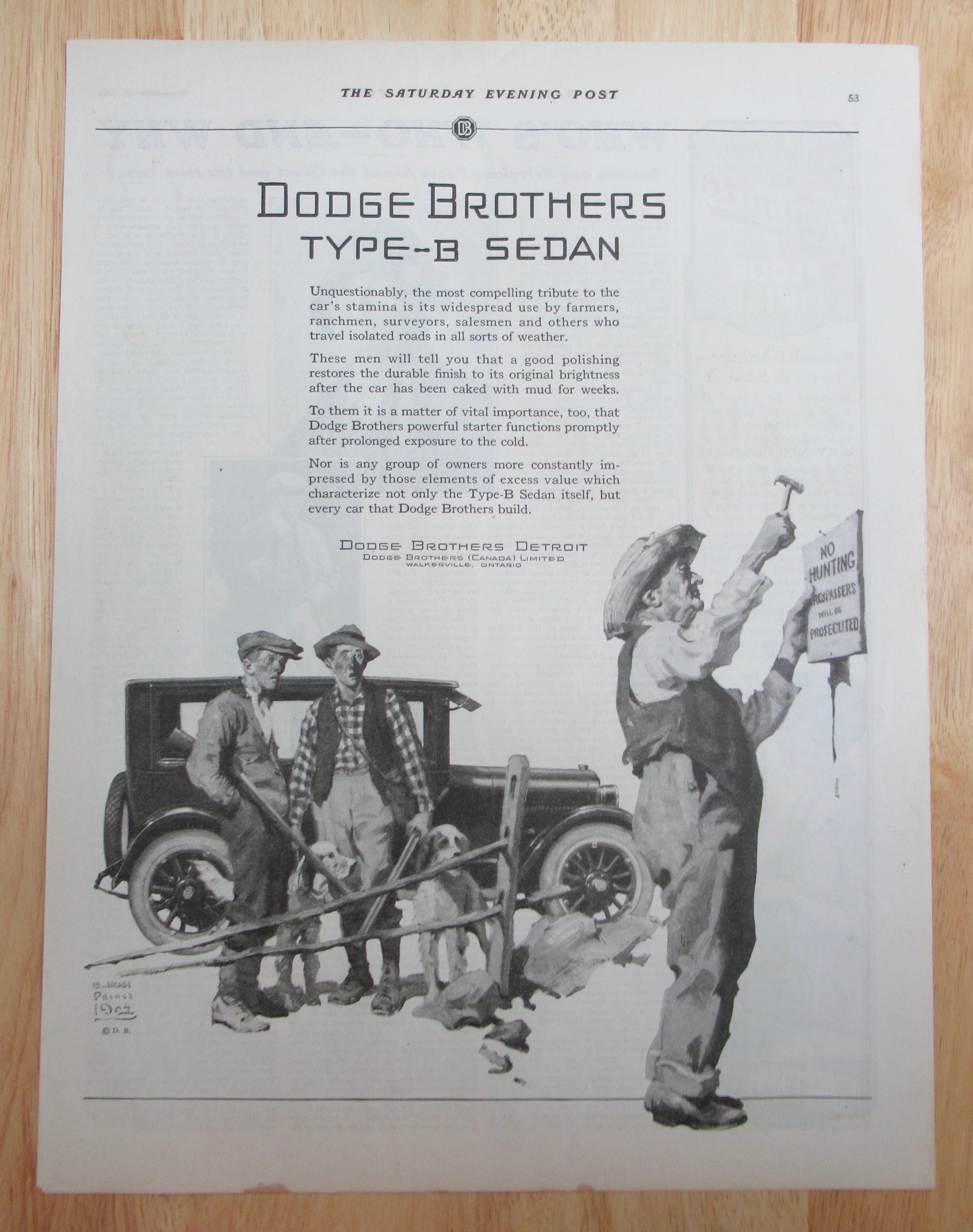 1924 Dodge Automobile with Dodge Brothers Type B Sedan