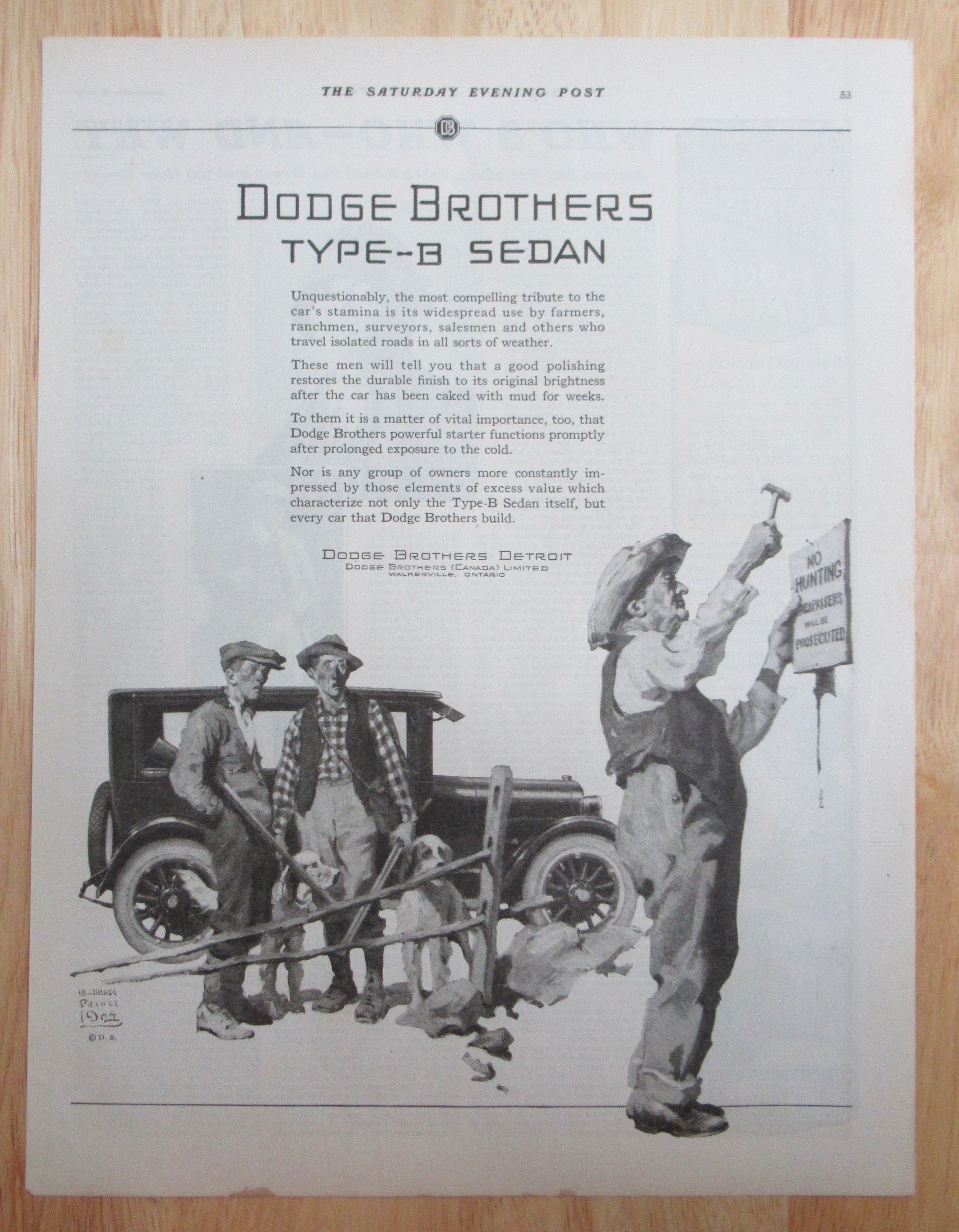 1924 Dodge Automobile with Dodge Brothers Type B Sedan