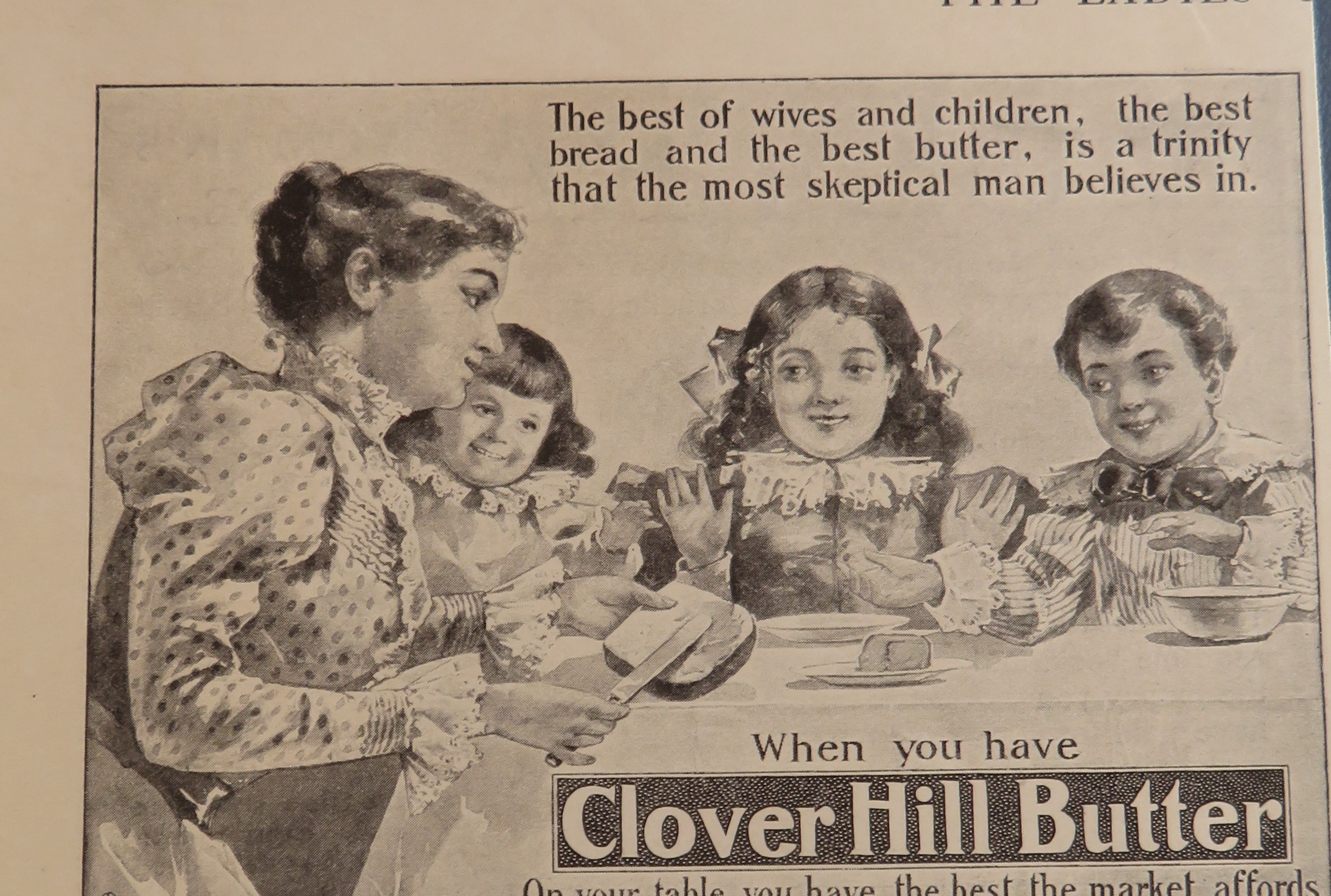 1899 Clover Hill Butter with Family Eating