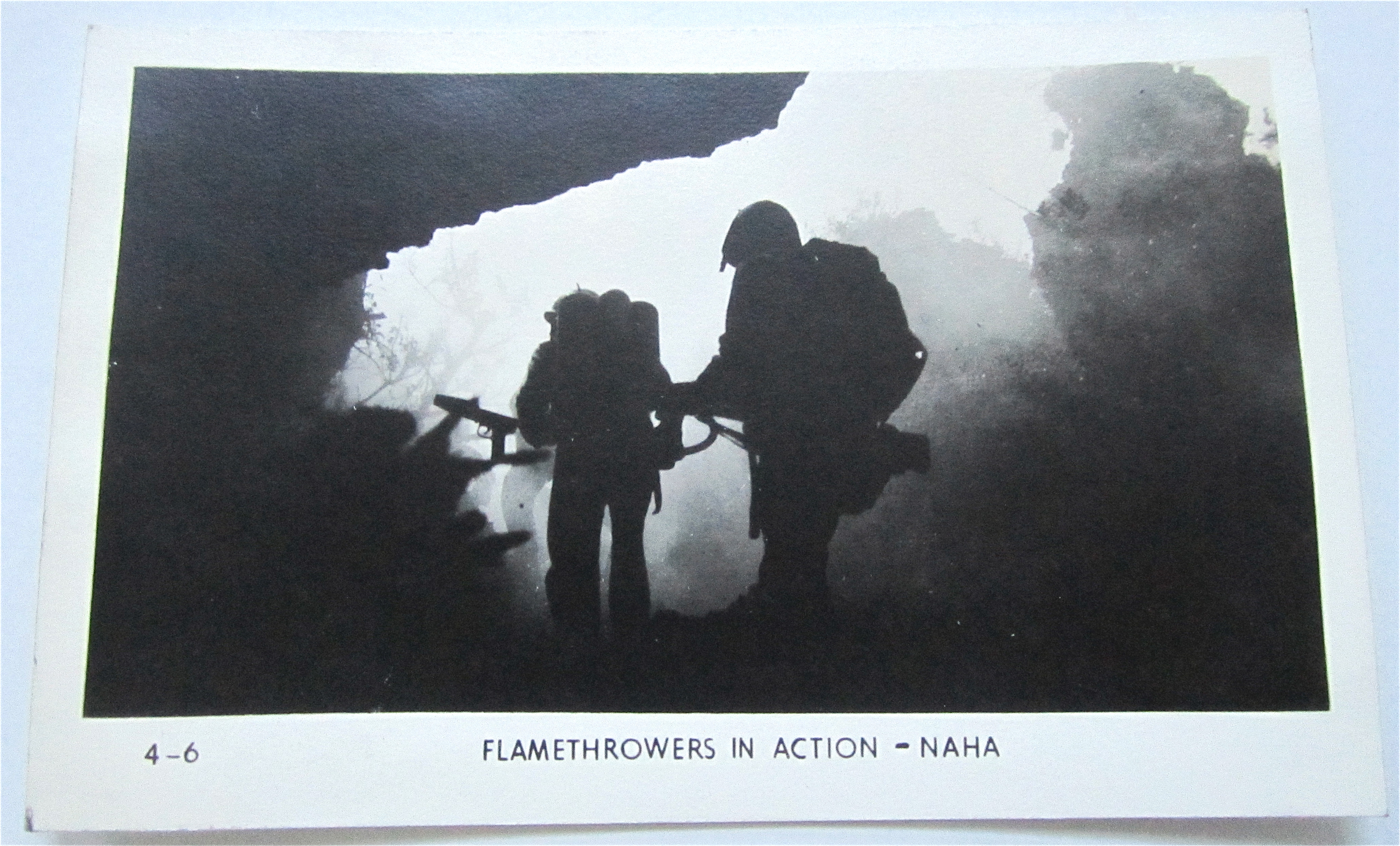 Flamethrowers In Action - Naha Postcard