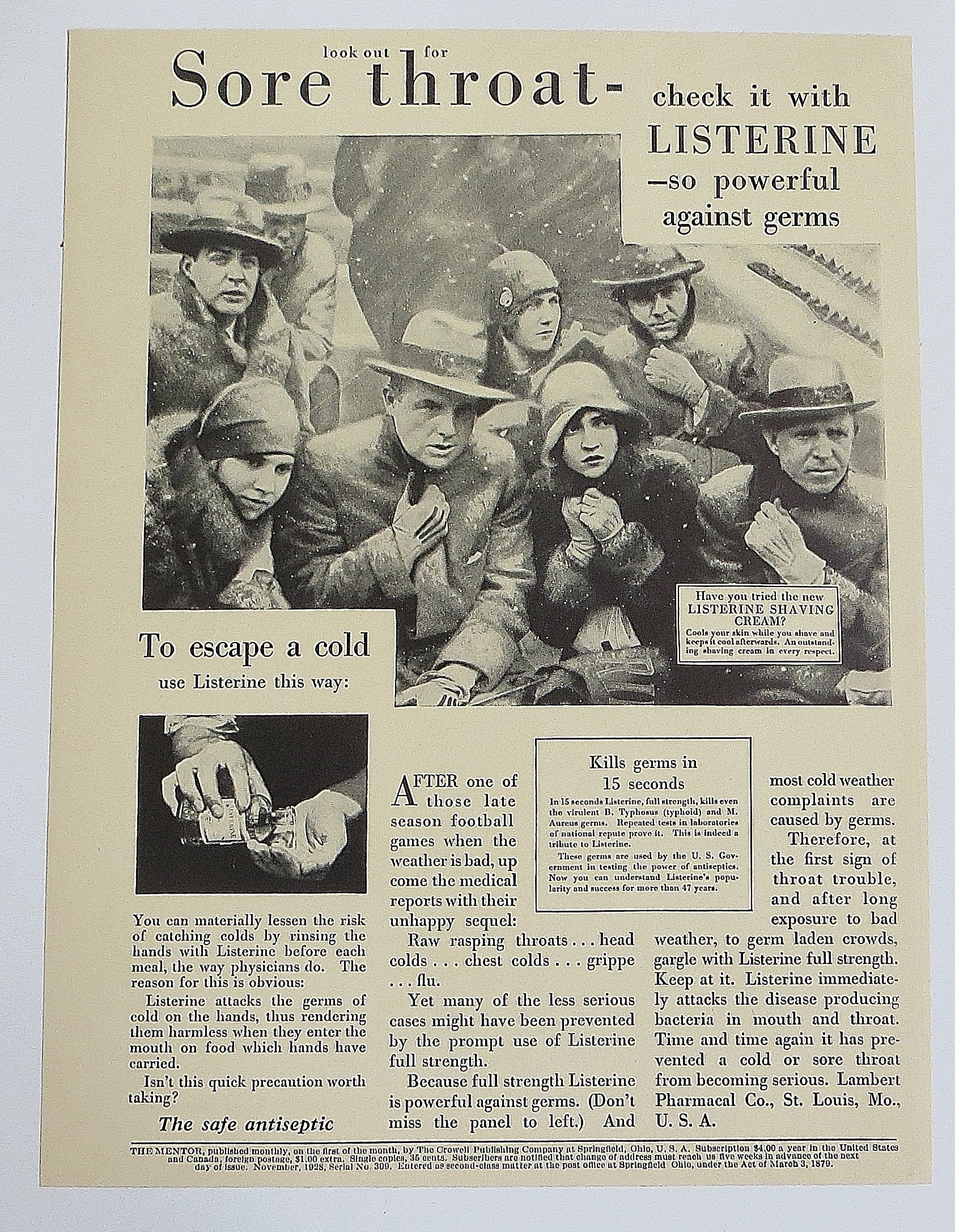 1928 Listerine With Group Of Cold People
