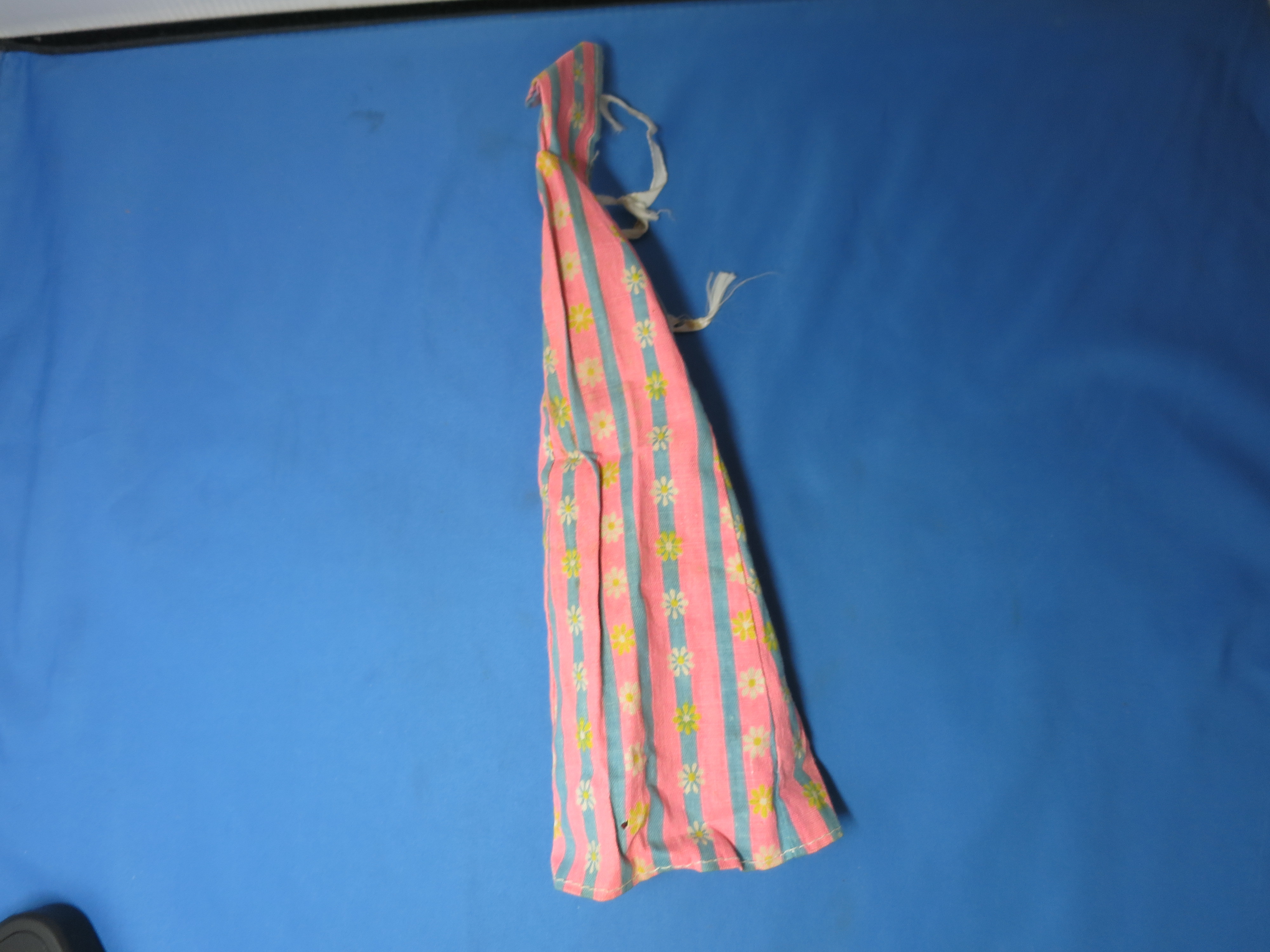 Barbie Doll Long Hooded Cape pink blue with yellow white flowers