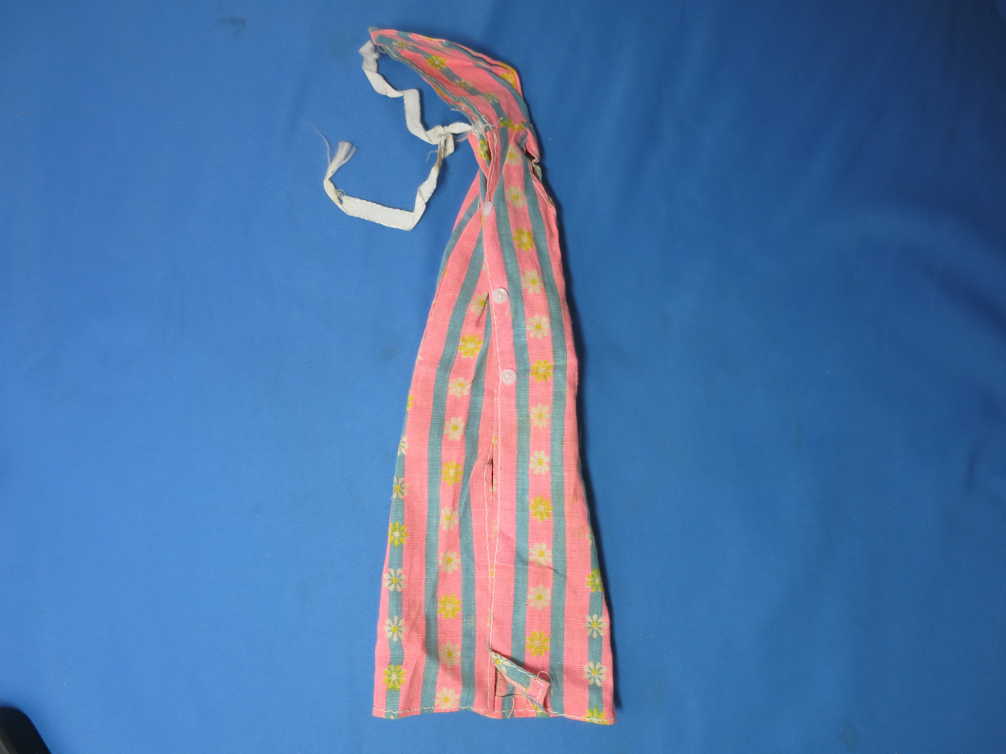 Barbie Doll Long Hooded Cape pink blue with yellow white flowers