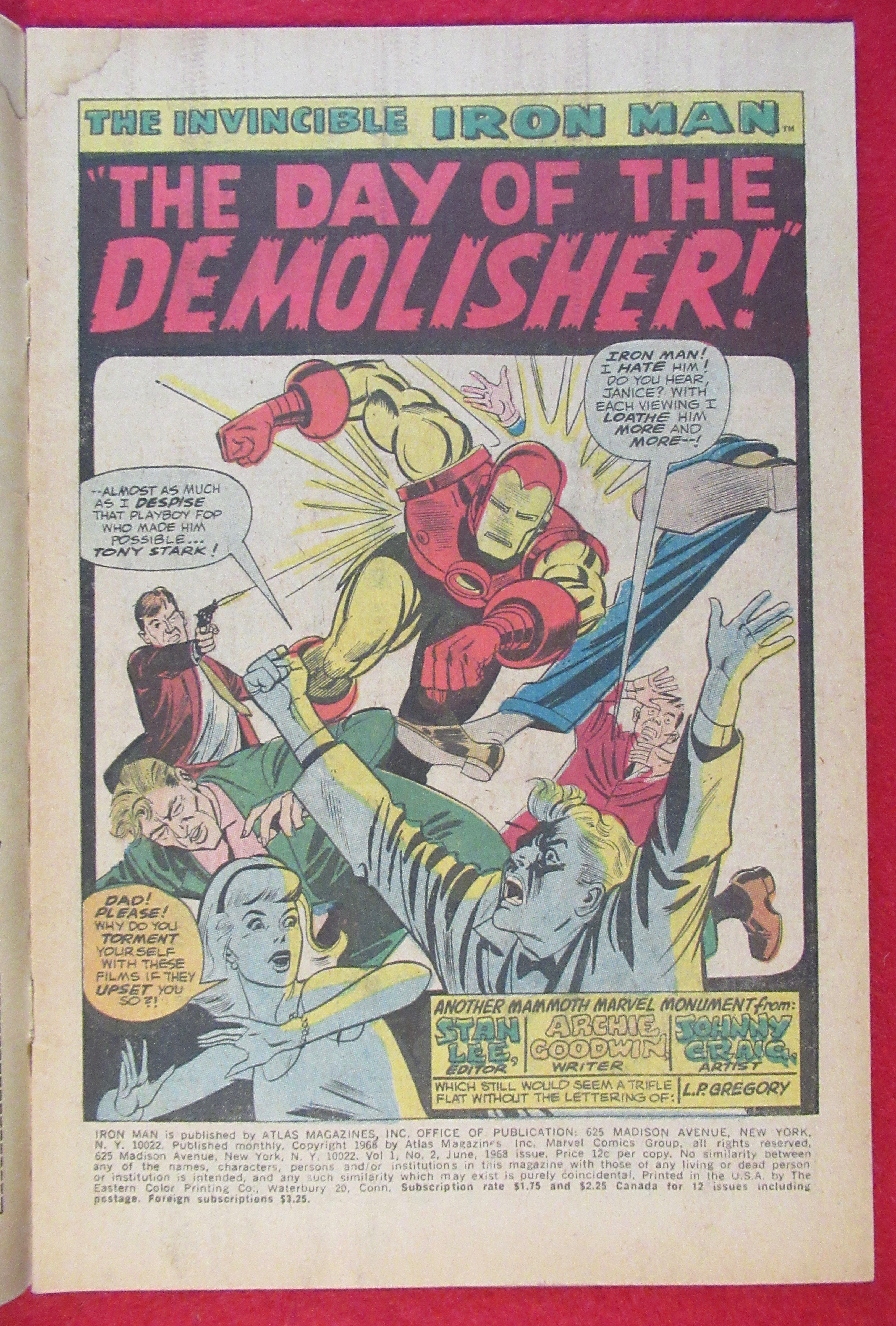 Invincible Iron Man Comic June 1968 Demolisher