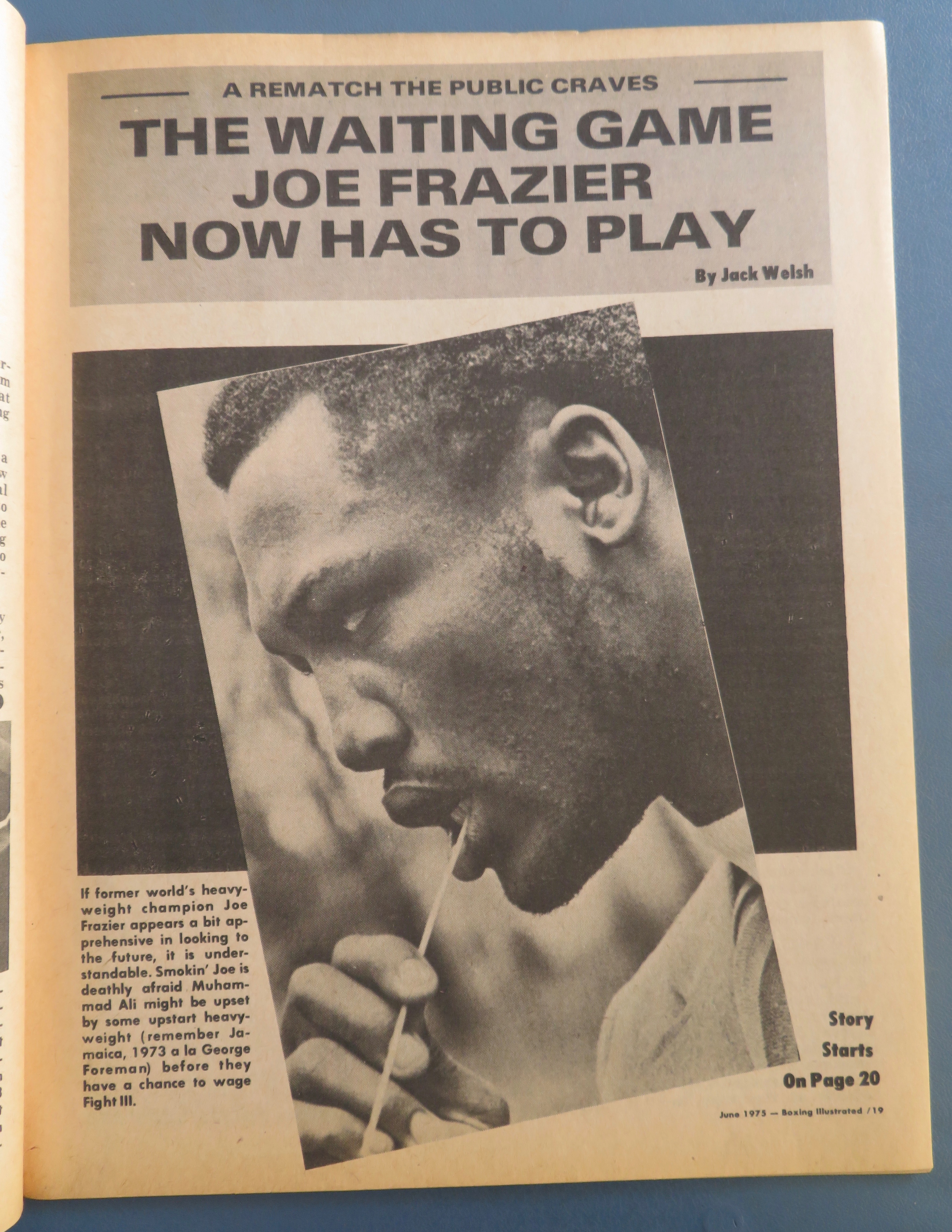 Boxing Illustrated Magazine June 1975 My Brother Ali