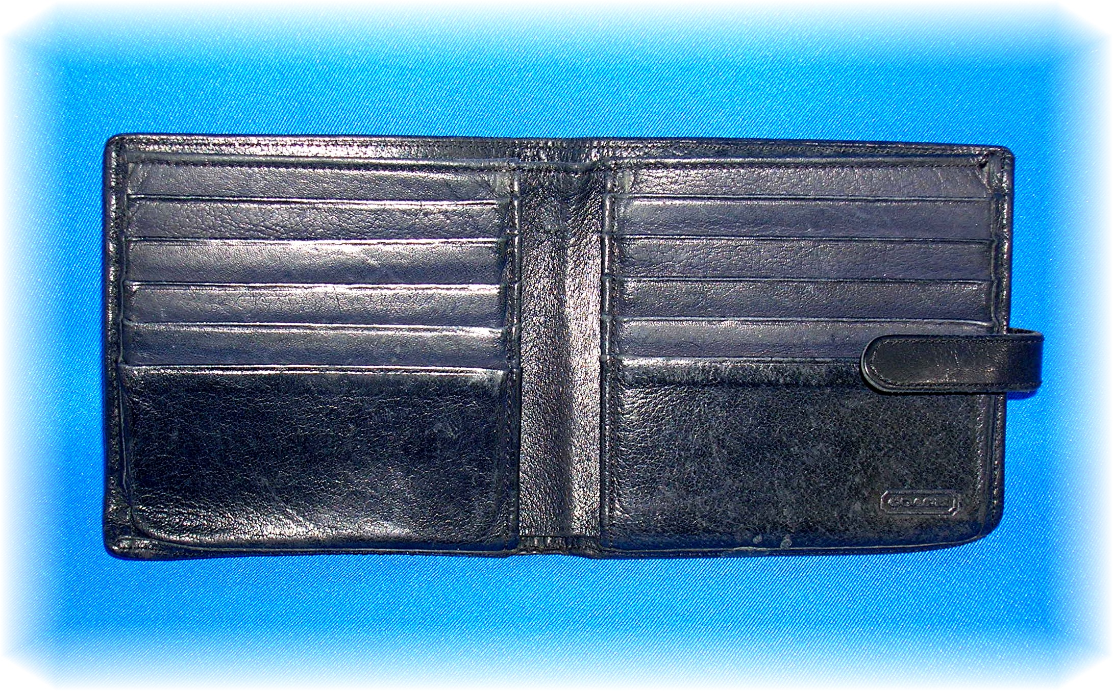 Black Leather Coach Wallet.................