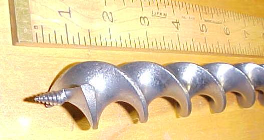 Antique Boring Machine Auger Bit 1.25 Inch Diameter