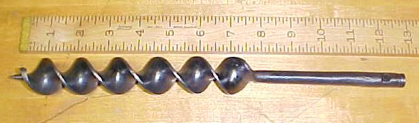 Antique Boring Machine Auger Bit 1.25 Inch Diameter