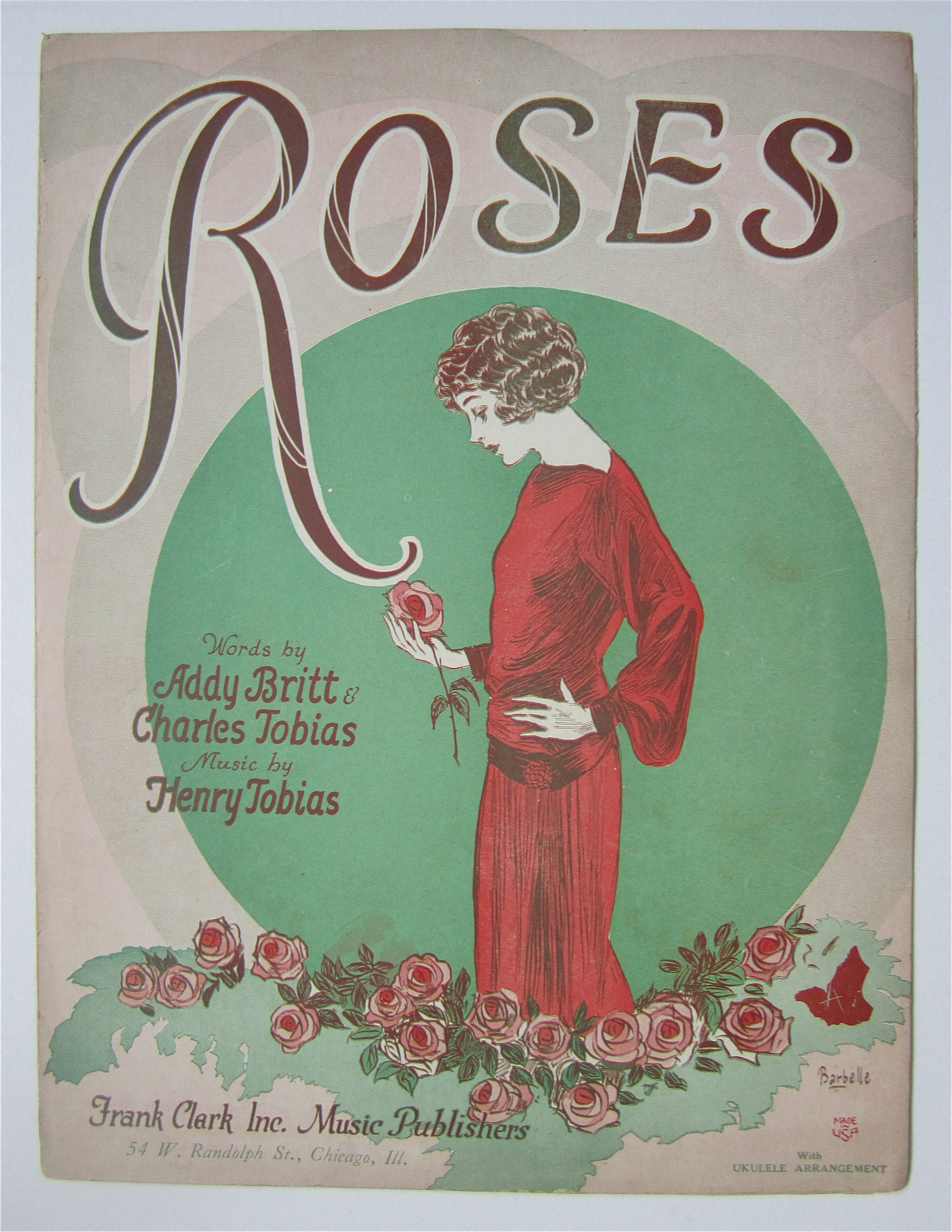 Sheet Music 1926 Roses