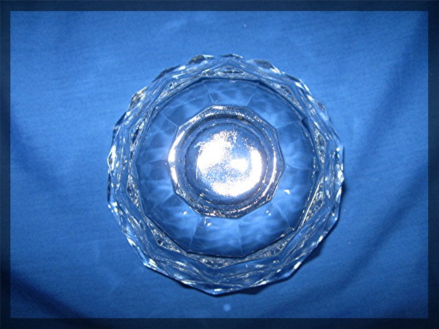 Crystal Votive candel holder in fostoria style, artist