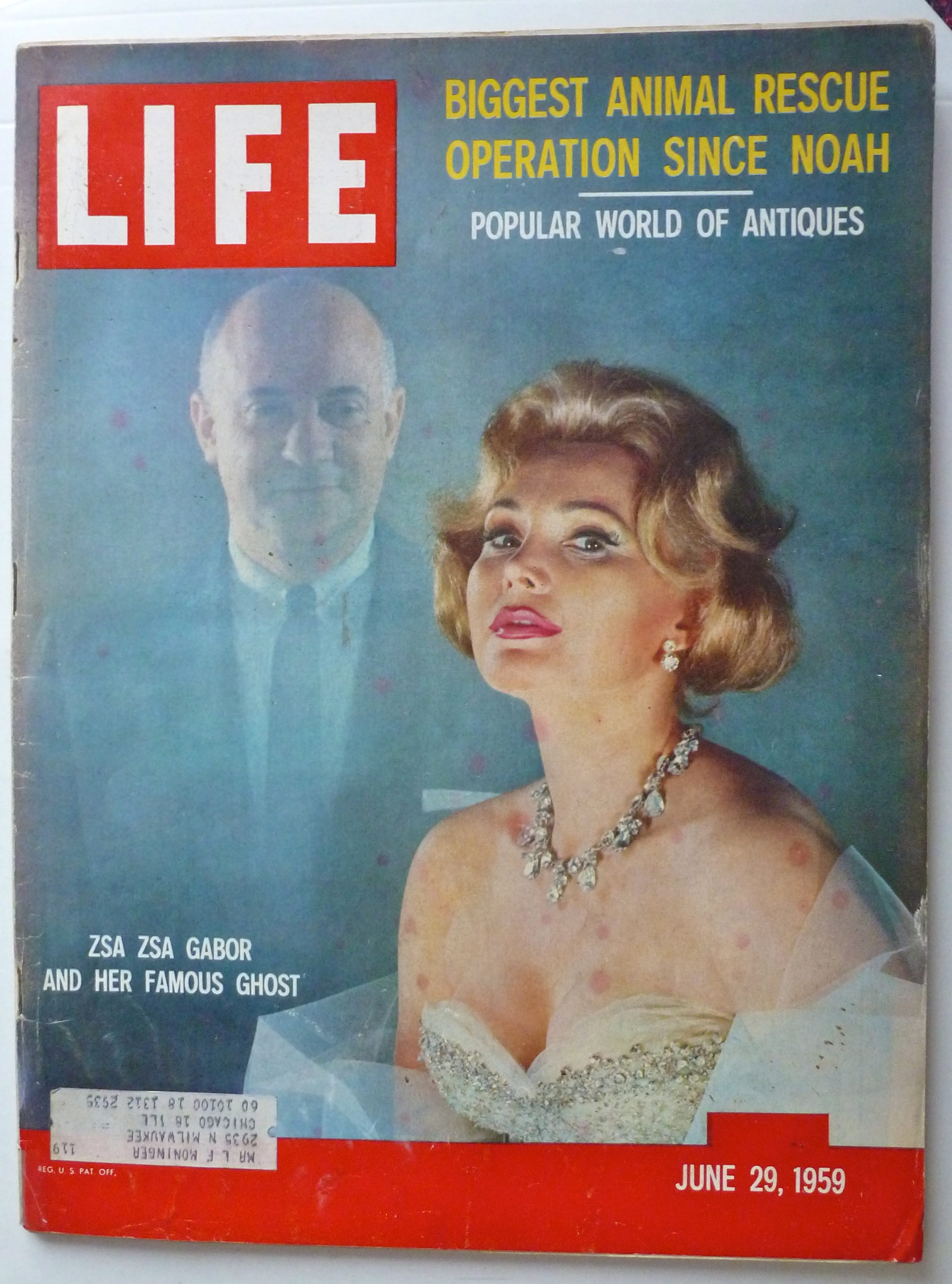 Life Magazine June 29, 1959 Zsa Zsa Gabor & Ghost