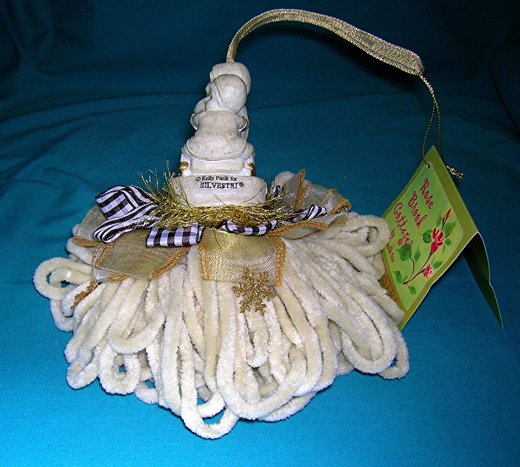 Christmas Ornament Babies on Sled Kelli Paulk for Sylve