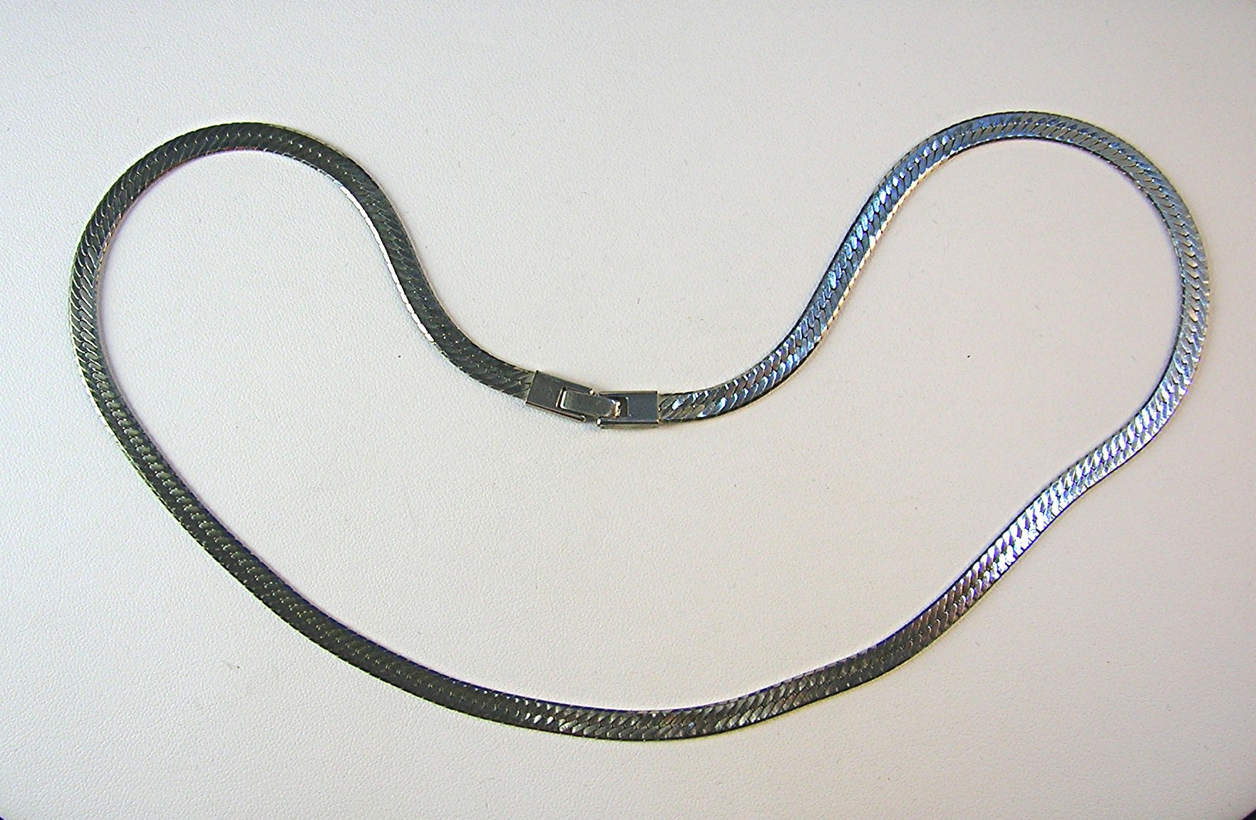 20 Inch Sterling Silver Herringbone Necklace