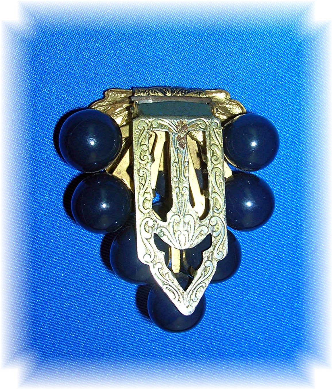 Dress Clip Plastic Lucite Blue Grapes