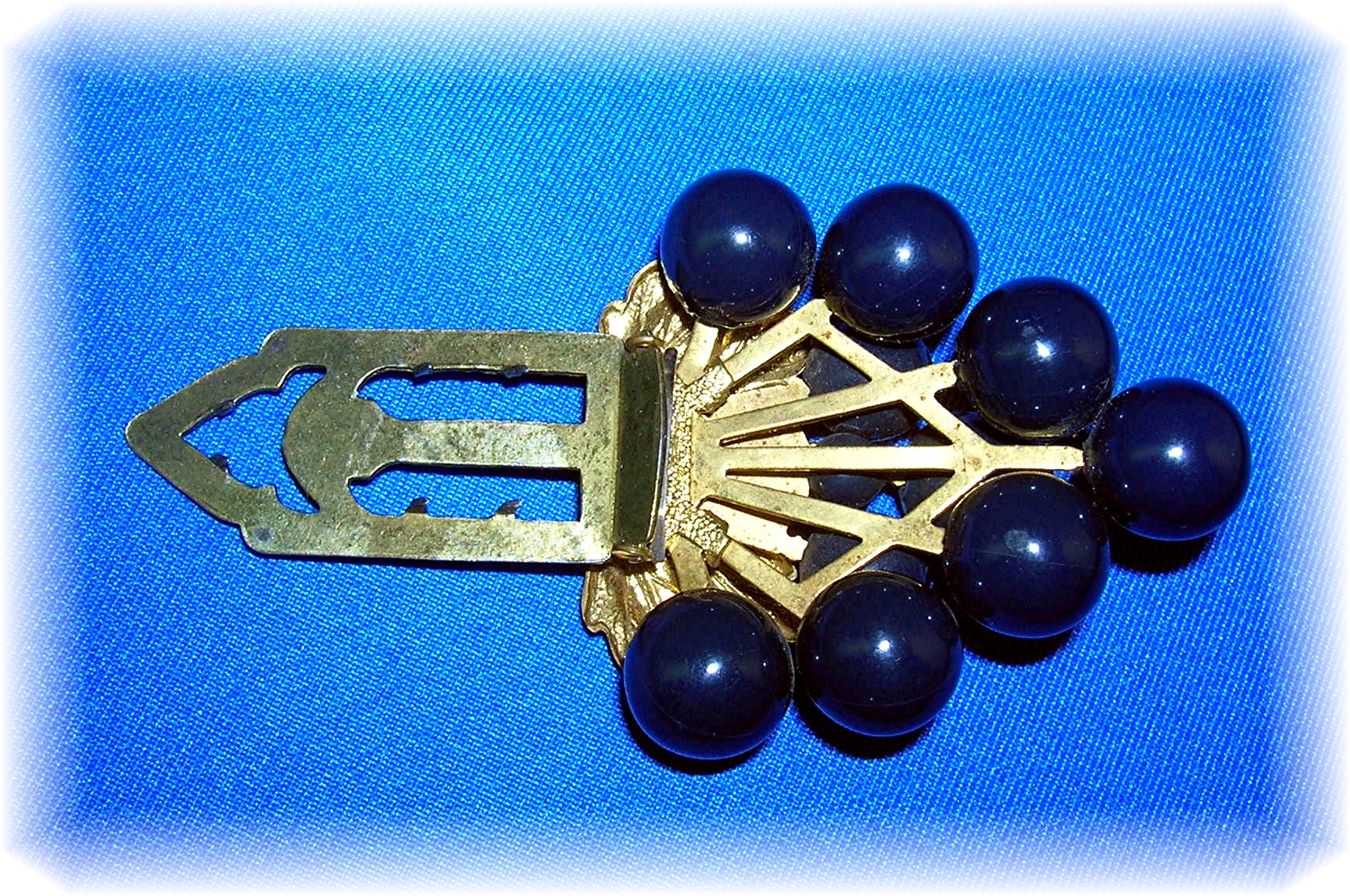 Dress Clip Plastic Lucite Blue Grapes