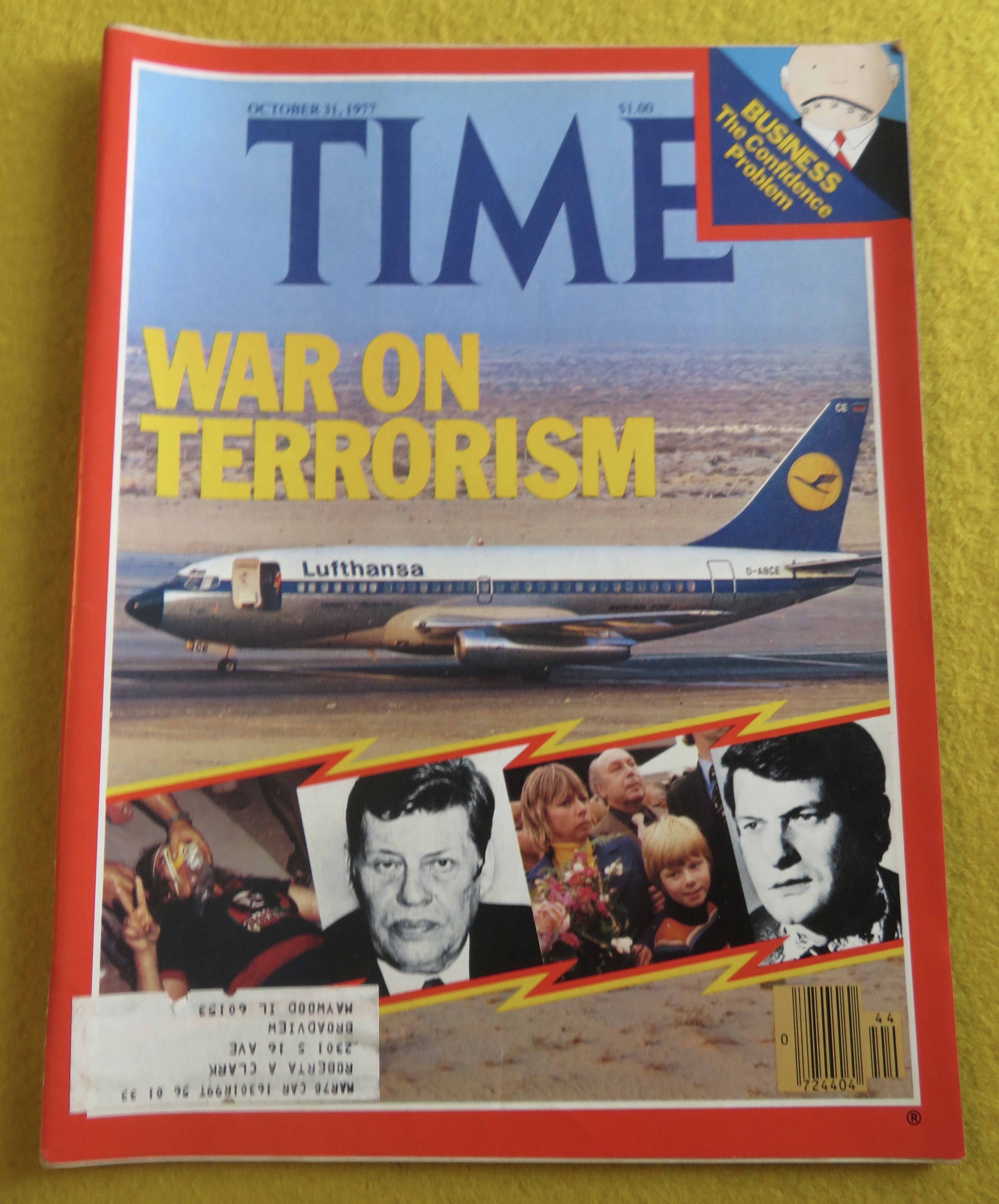 Time Magazine October 31, 1977 War On Terrorism